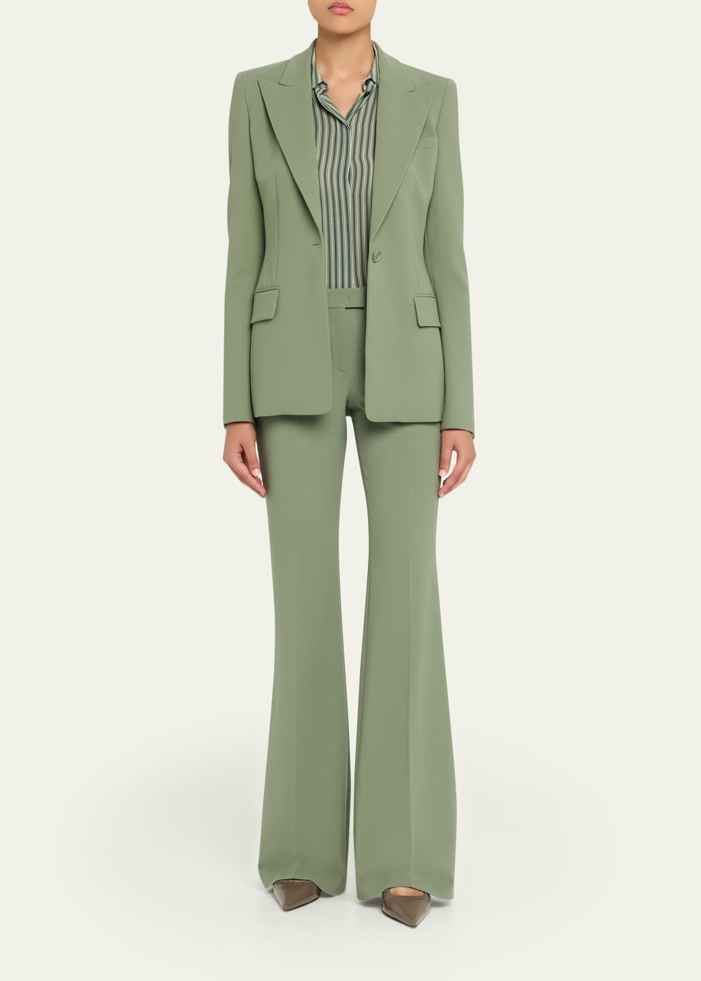 Michael Kors Collection Haylee Stretch Wool Flare Trousers Image 2 of 5