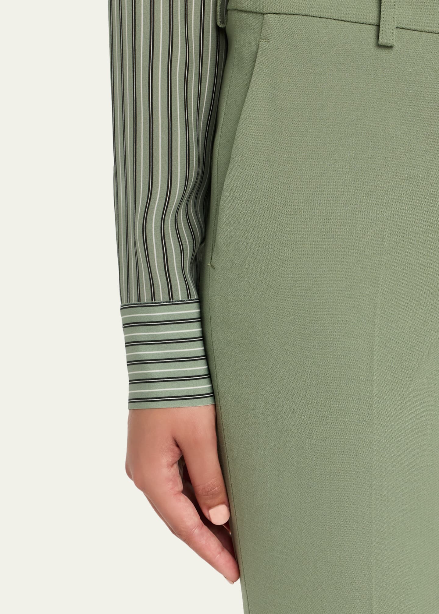 Michael Kors Collection Haylee Stretch Wool Flare Trousers Image 5 of 5