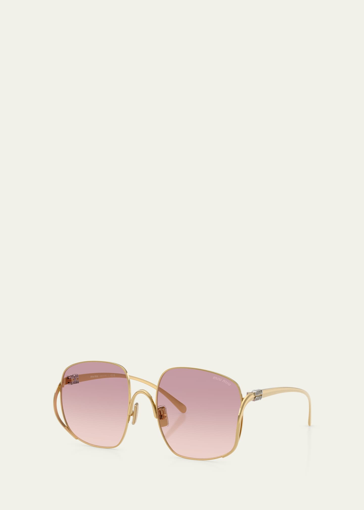 Miu Miu MU A57S Metal Square Sunglasses - Bergdorf Goodman