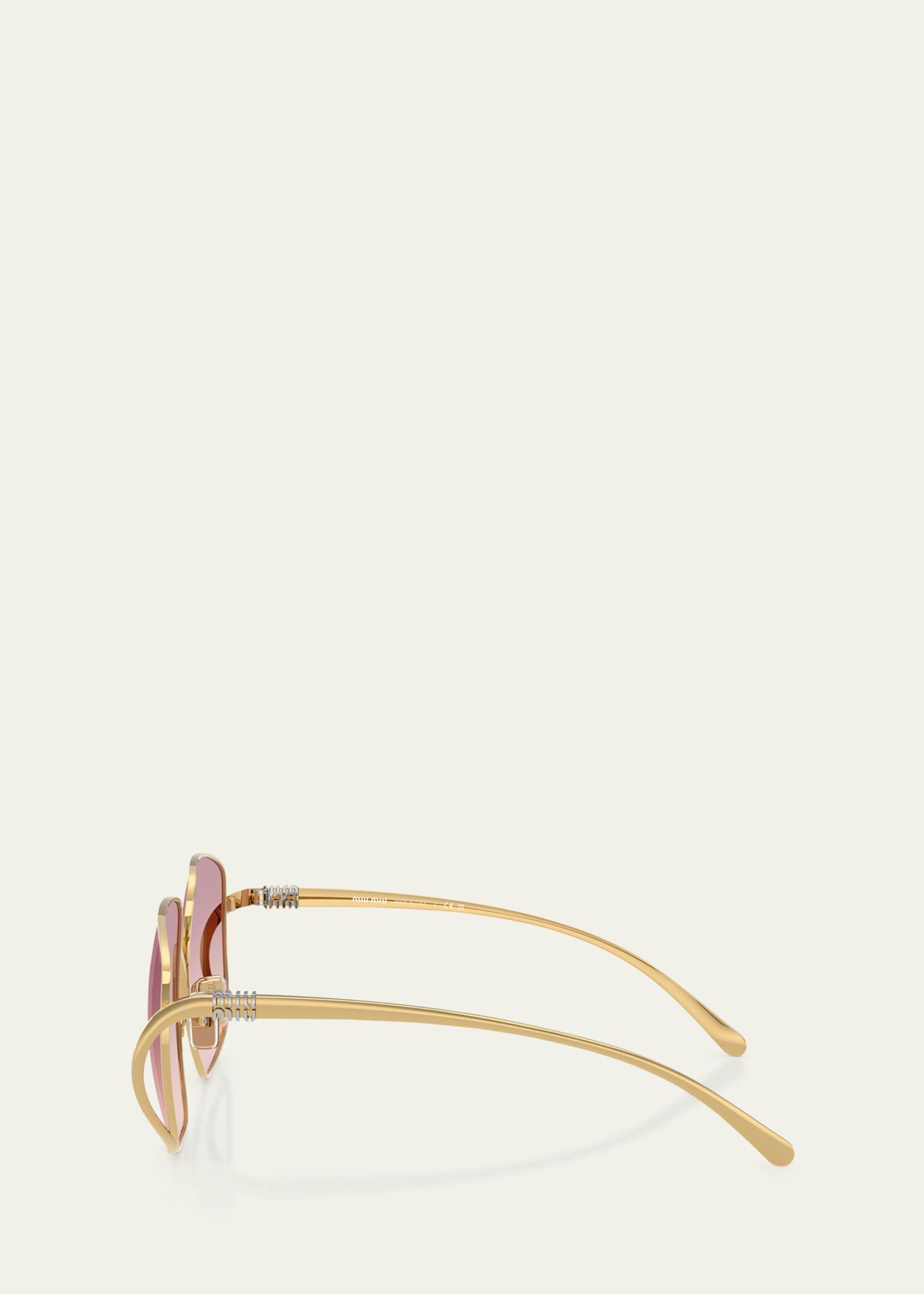 Miu Miu MU A57S Metal Square Sunglasses - Bergdorf Goodman display picture 1