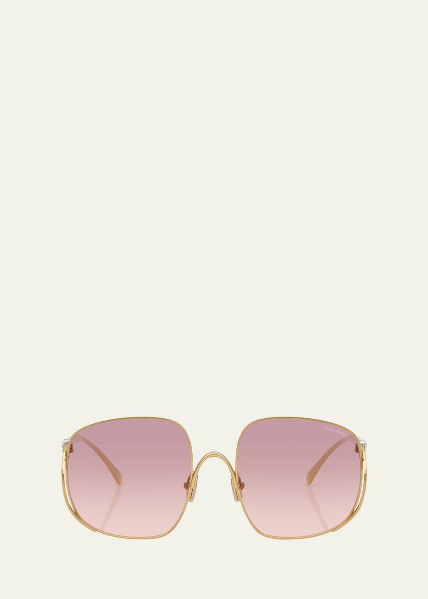 Miu Miu MU A57S Metal Square Sunglasses - Bergdorf Goodman