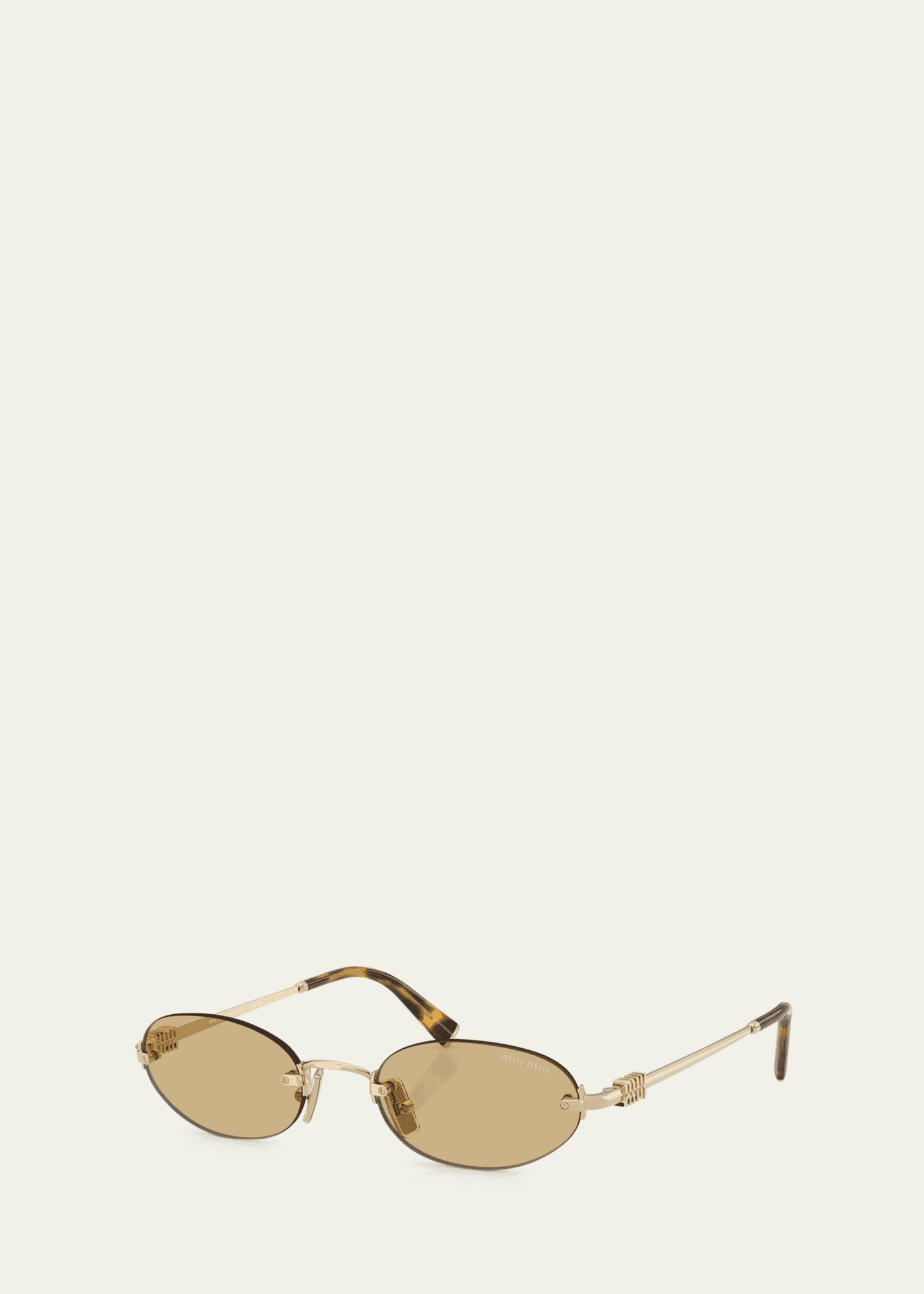 Miu Miu MU A54S Metal Oval Sunglasses - Bergdorf Goodman