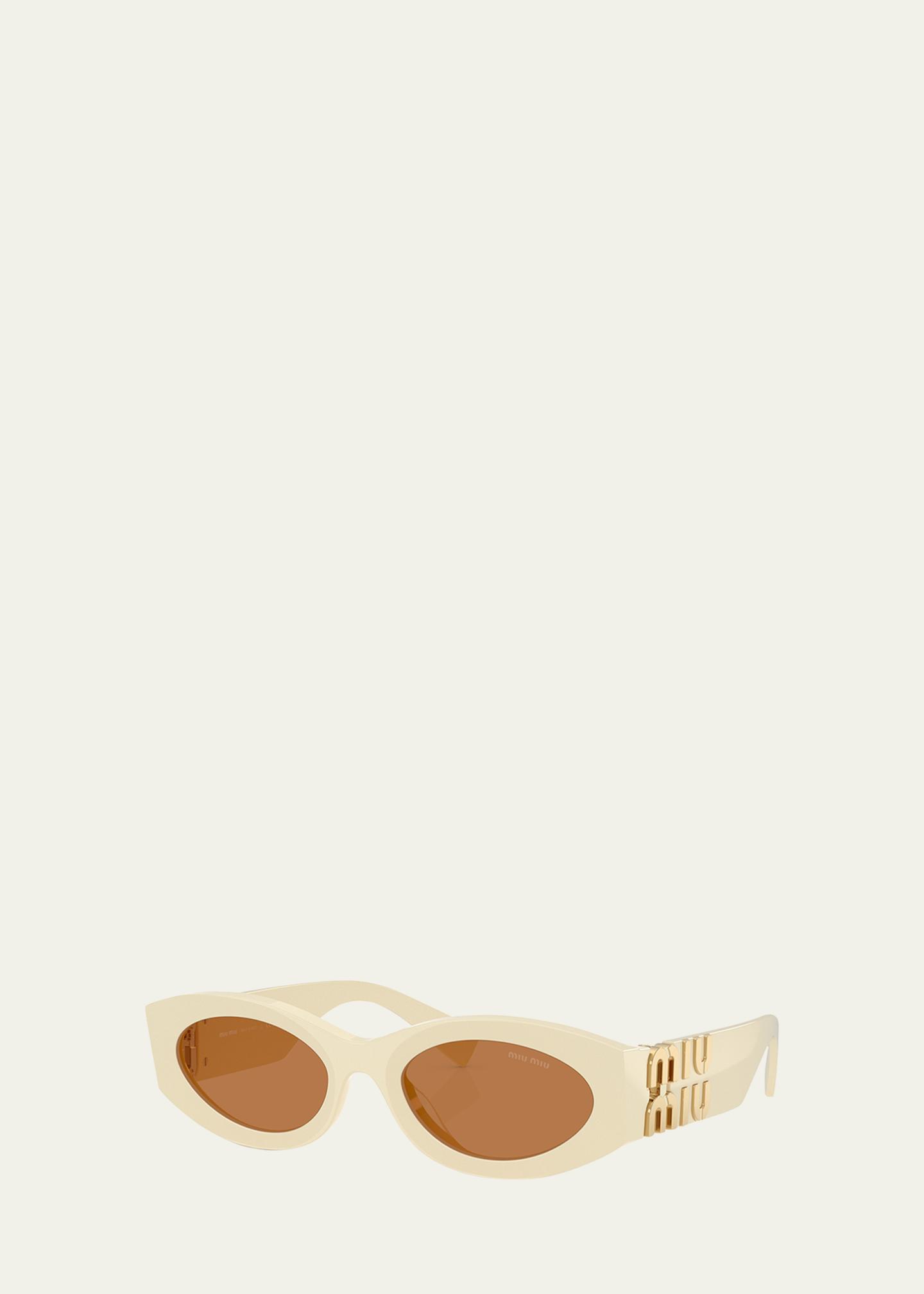 Miu Miu 0MU 11WS Acetate Oval Sunglasses - Bergdorf Goodman display picture 1