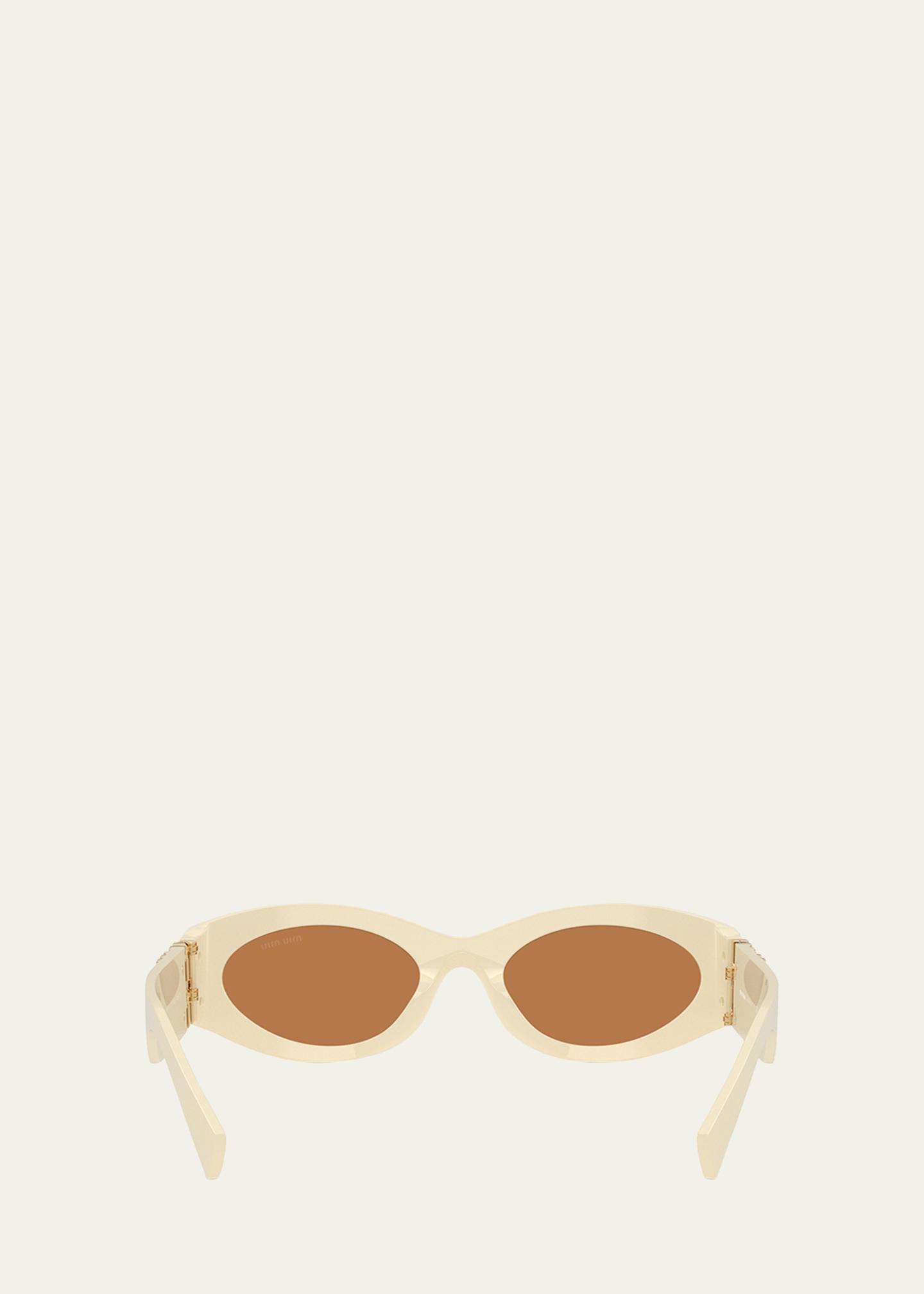 Miu Miu 0MU 11WS Acetate Oval Sunglasses - Bergdorf Goodman
