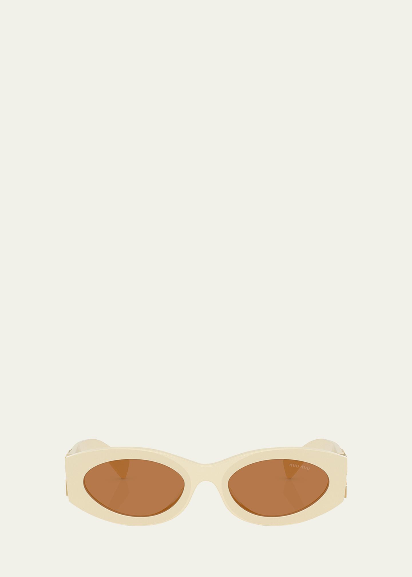 Miu Miu 0MU 11WS Acetate Oval Sunglasses - Bergdorf Goodman display picture 3