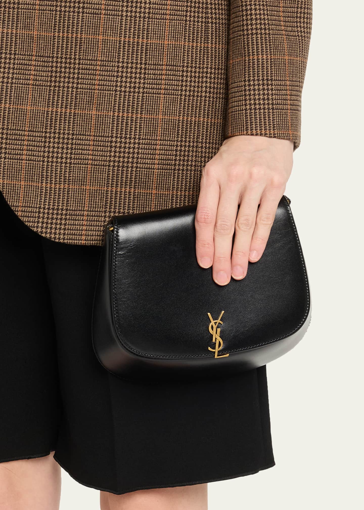 Saint Laurent Voltaire YSL Top-Handle Bag in Smooth Leather
