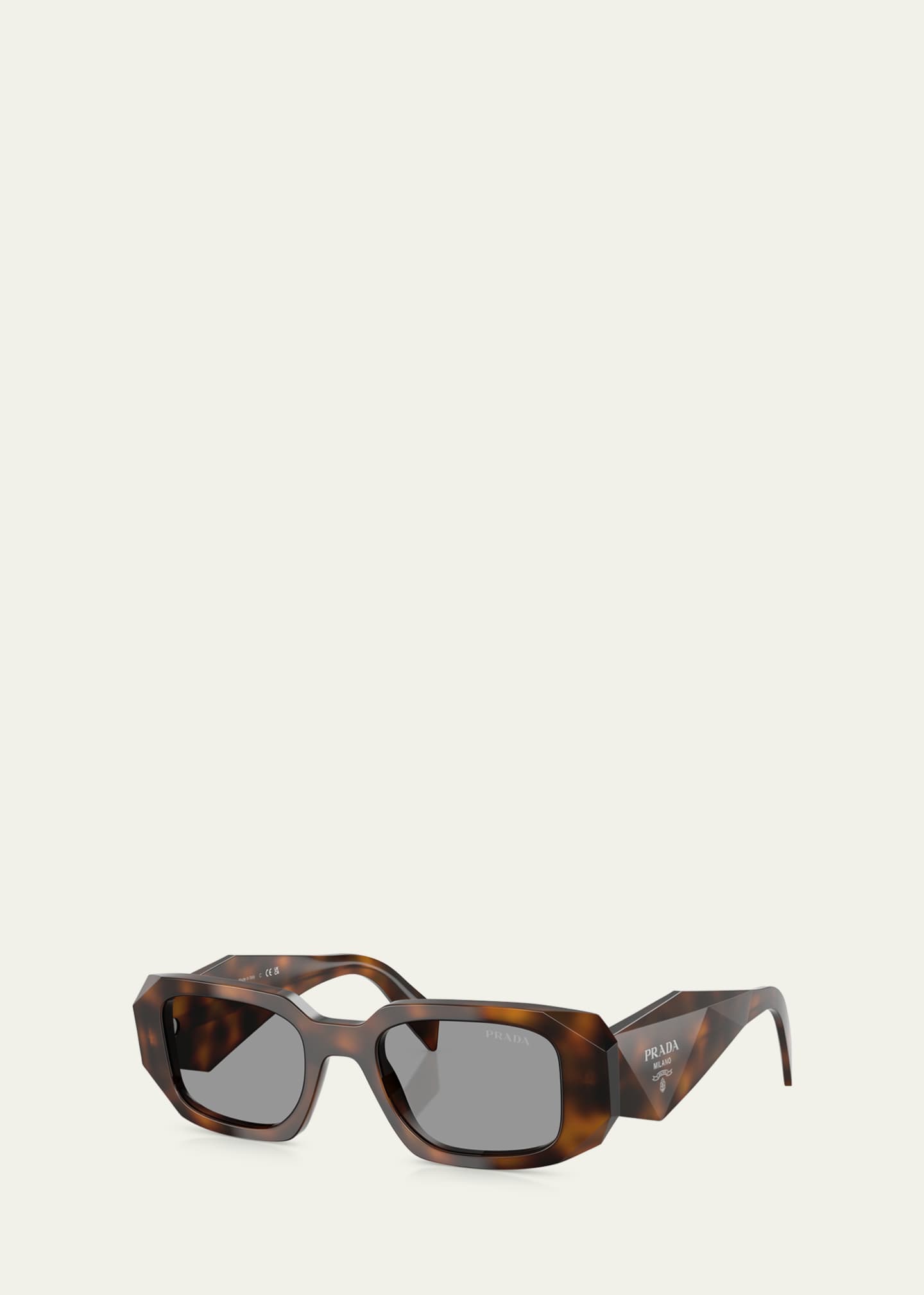 Prada Acetate Rectangular Sunglasses - Bergdorf Goodman