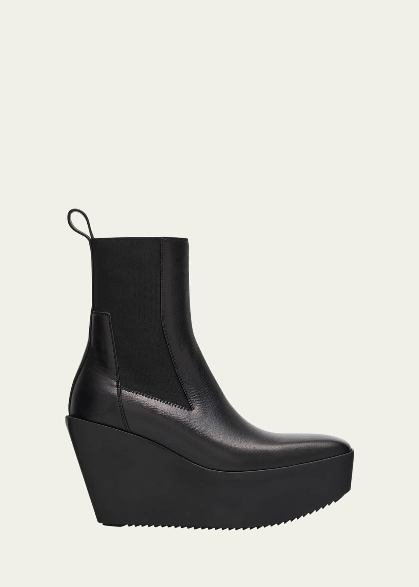 靴 Rick Owens Sliver boots 41 Rick Owens Sliver Leather Platform Beatle Boots - Bergdorf