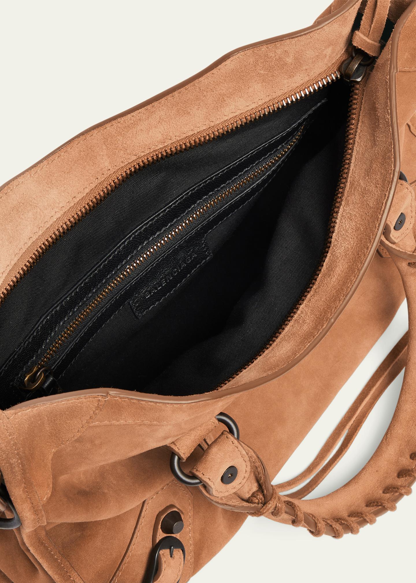 BALENCIAGA /the city/ムートン Balenciaga Le City Small Suede Top-Handle Bag - Bergdorf Goodman
