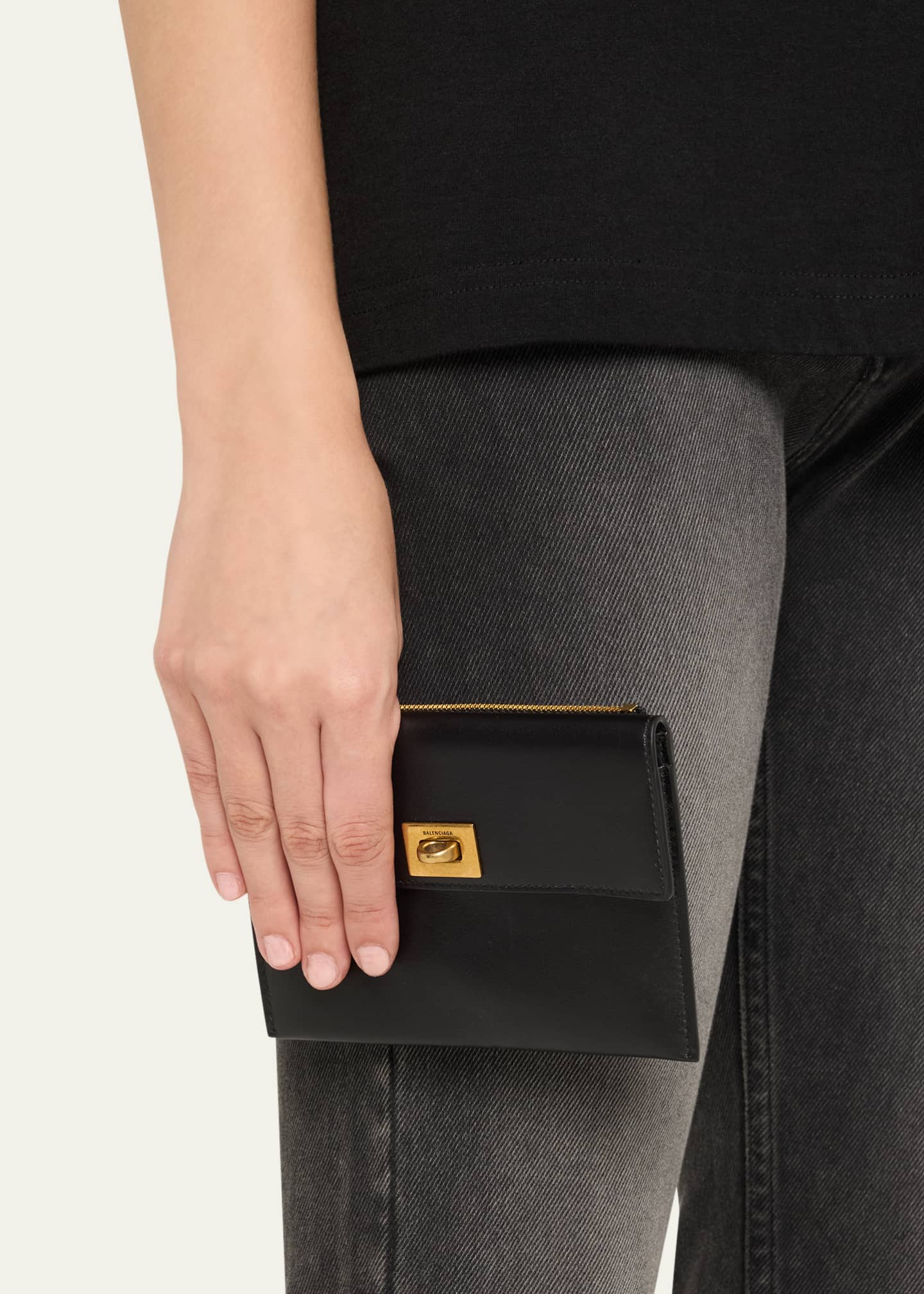 Balenciaga Rodeo Smooth Leather Clutch Bag Image 2 of 5