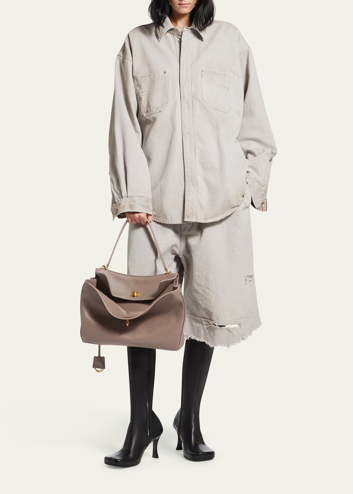 Balenciaga Rodeo Medium Leather Shoulder Bag Image 2 of 6