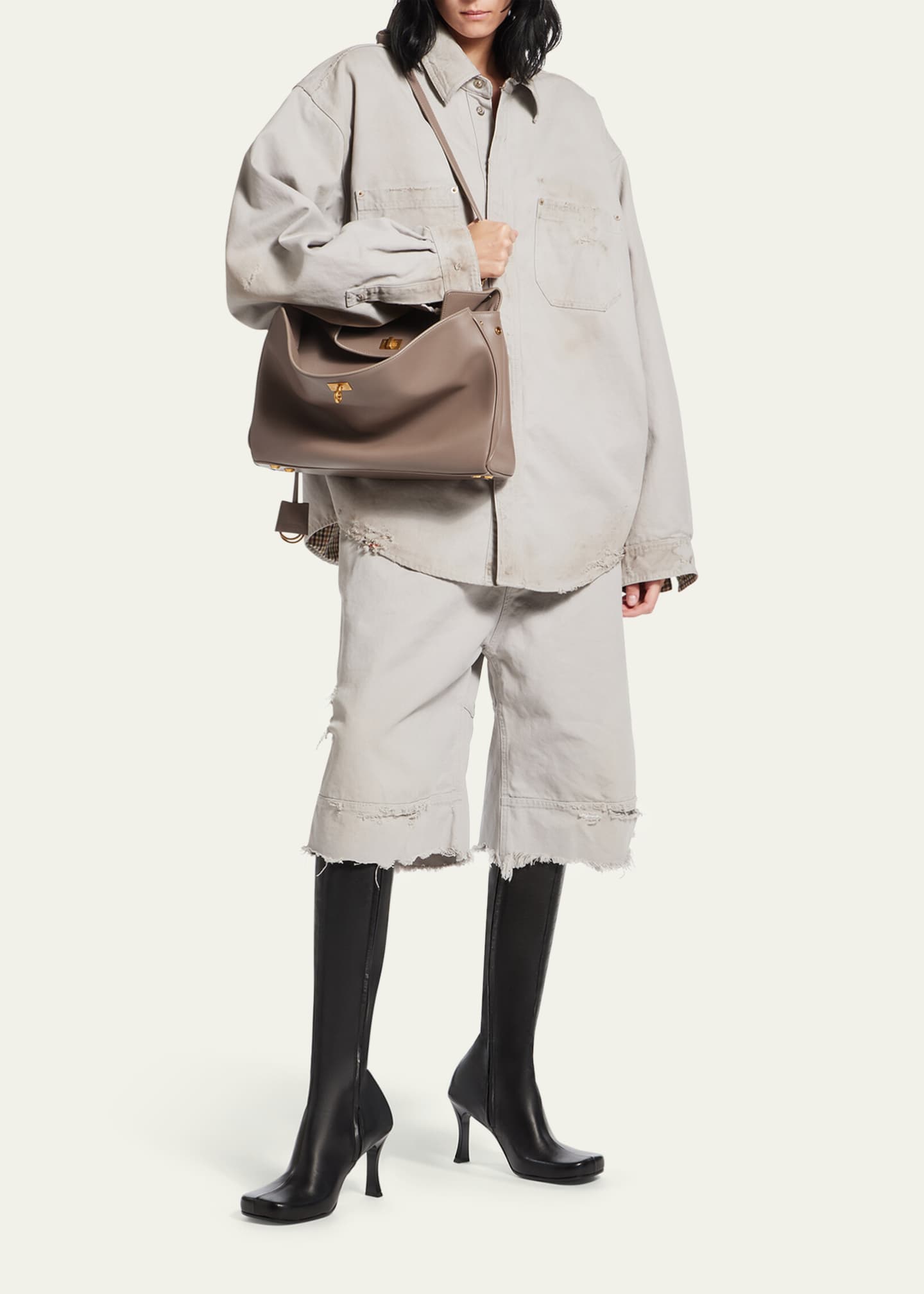 Balenciaga Rodeo Medium Leather Shoulder Bag Image 5 of 6
