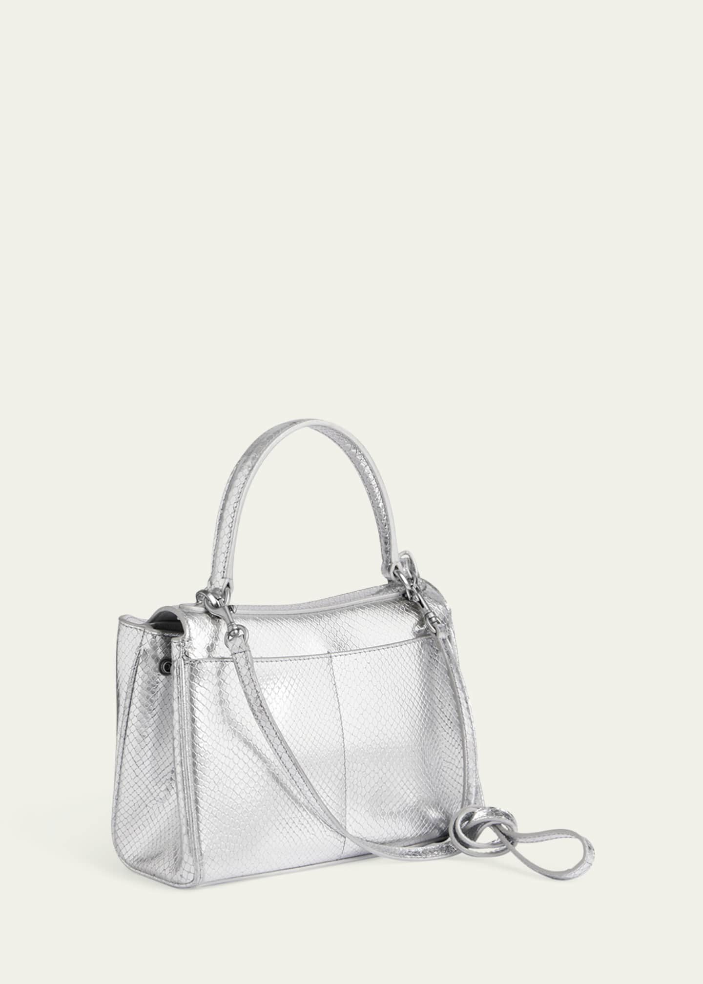 Balenciaga Rodeo Mini Python-Embossed Leather Crossbody Bag Image 3 of 6