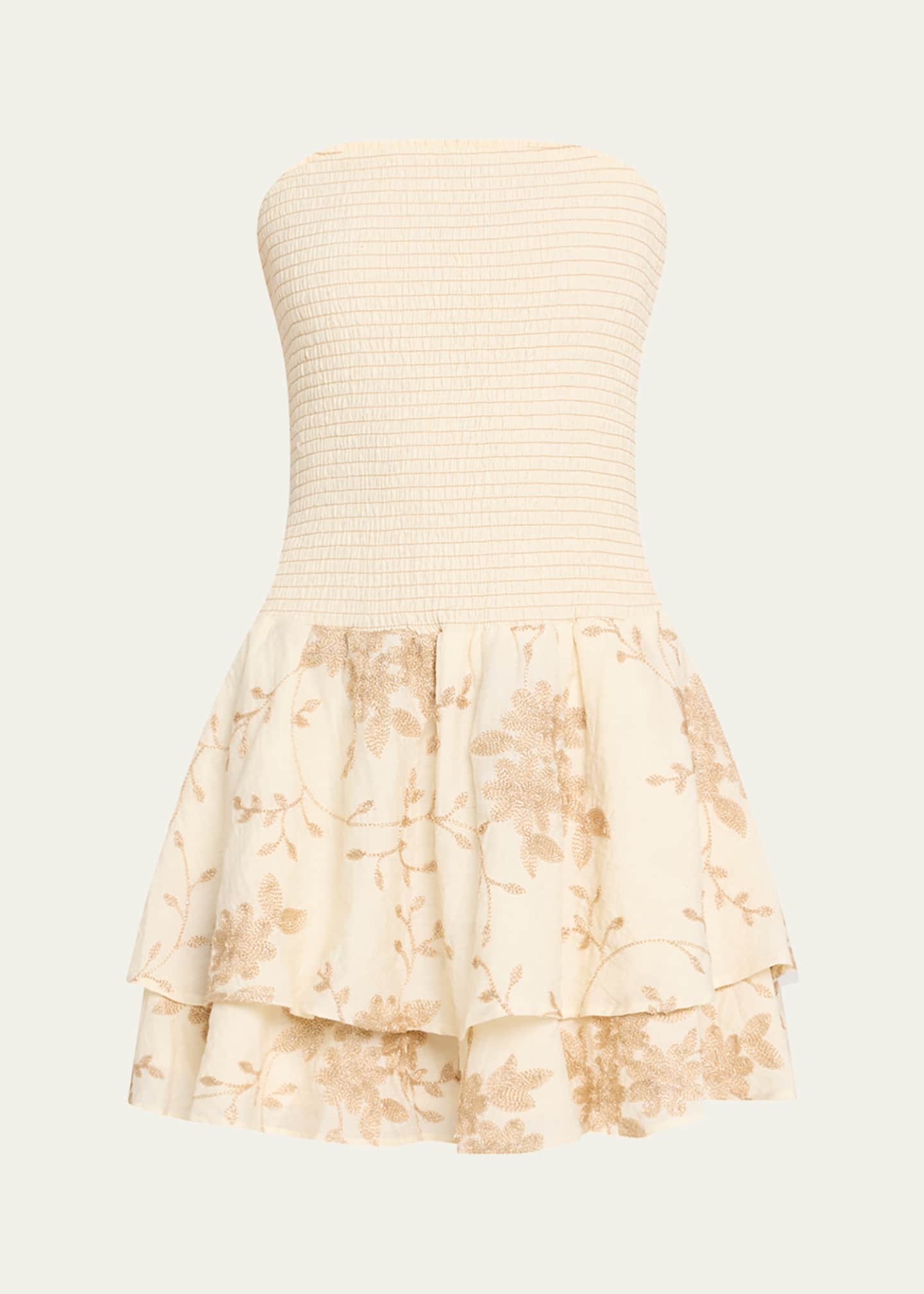 Ramy Brook Women's Estrella Linen-Blend Dress - Natural - Mini Dresses