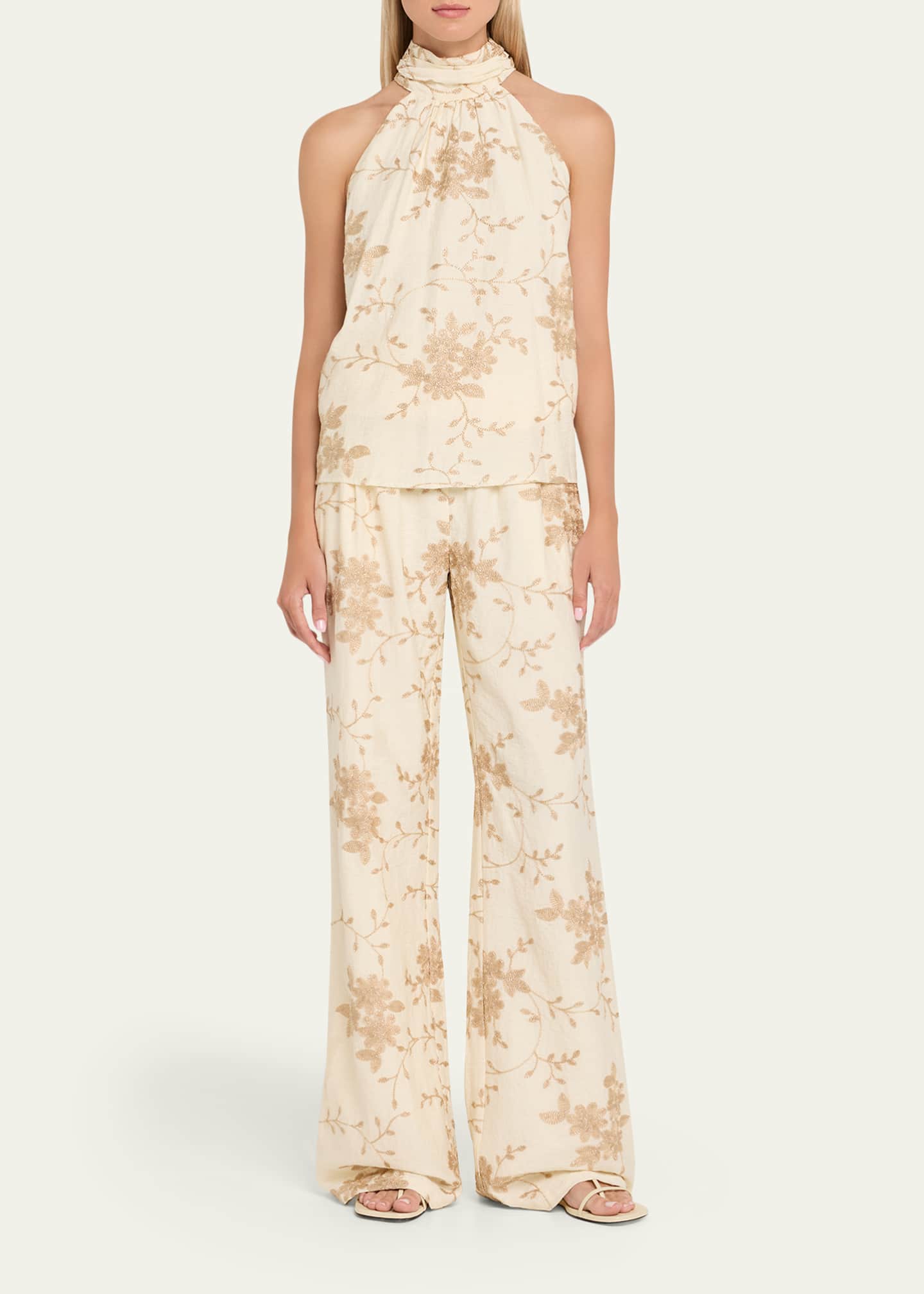 Ramy Brook Heidi Beaded Wide-Leg Pants - Bergdorf Goodman