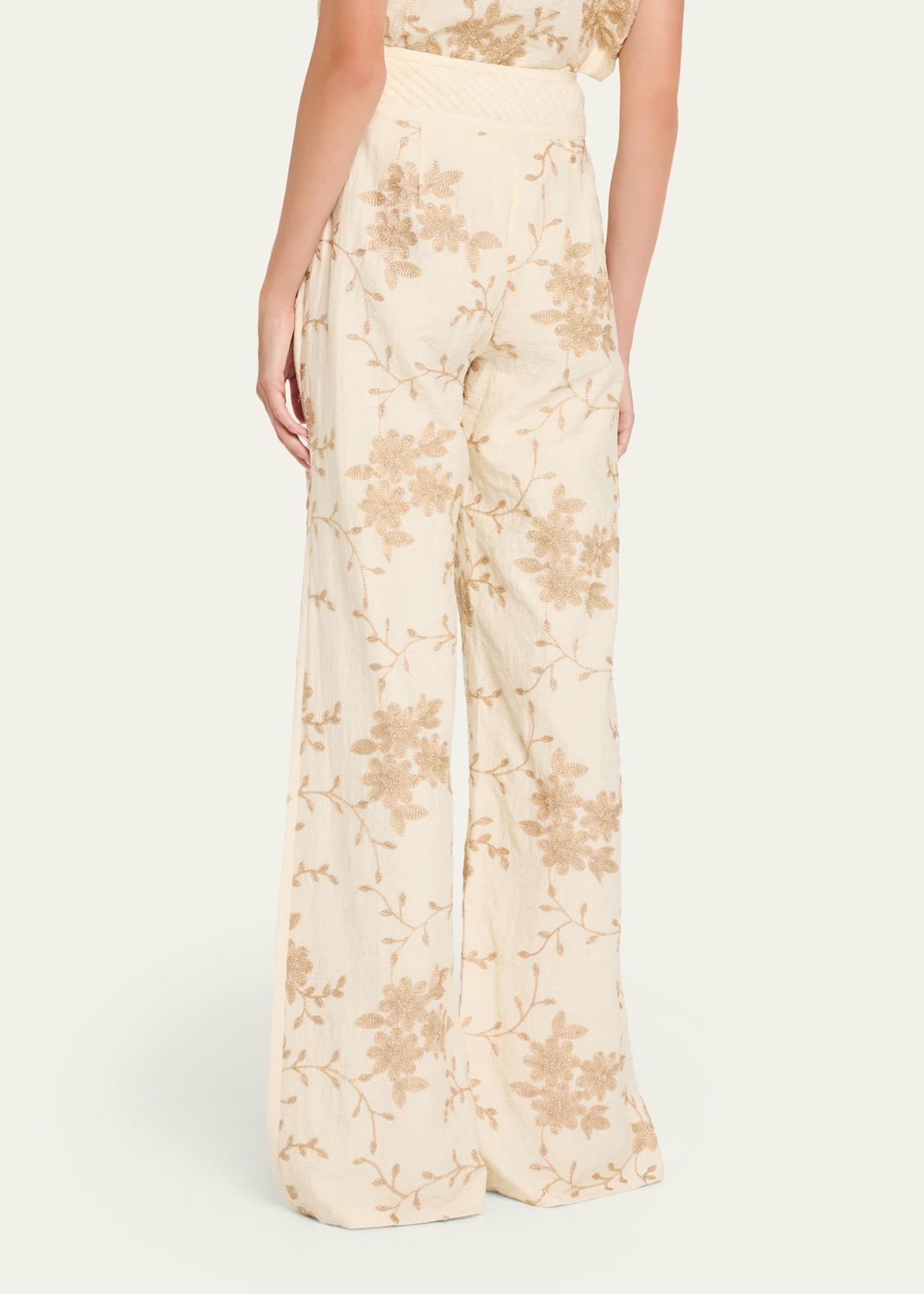 Ramy Brook Heidi Beaded Wide-Leg Pants - Bergdorf Goodman