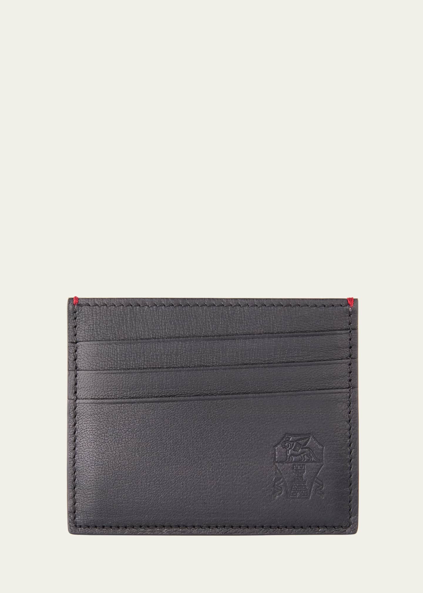 Brunello Cucinelli Men's Capretta Leather Card Holder Image 1 of 2