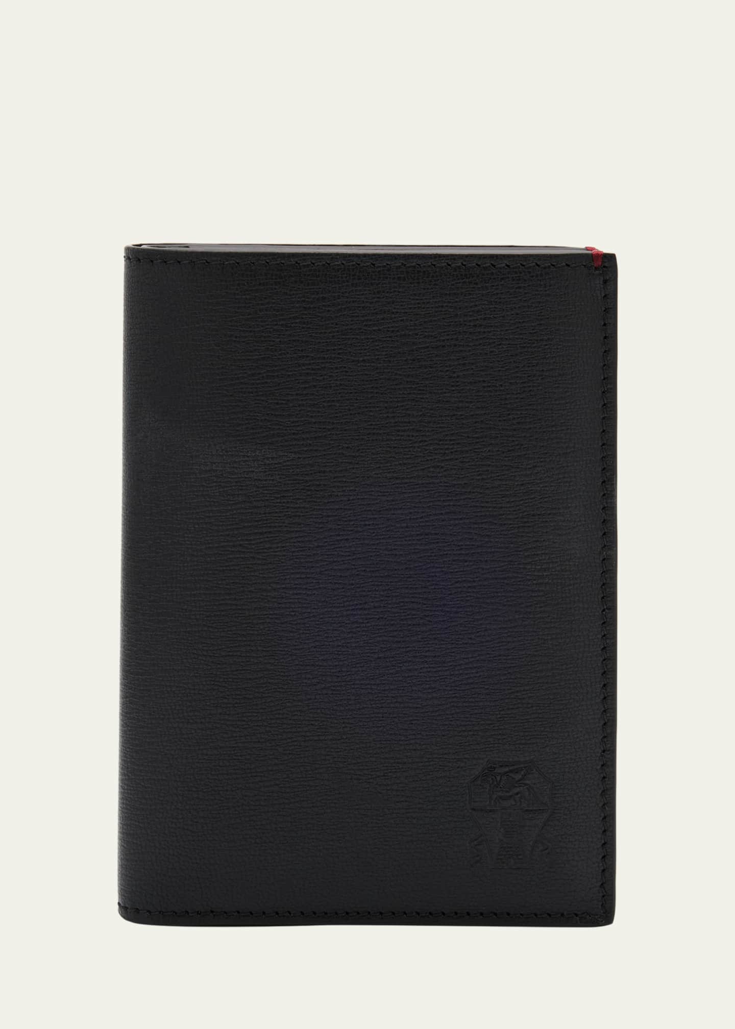 Brunello Cucinelli Men's Bifold Leather Card Holder Image 1 of 2
