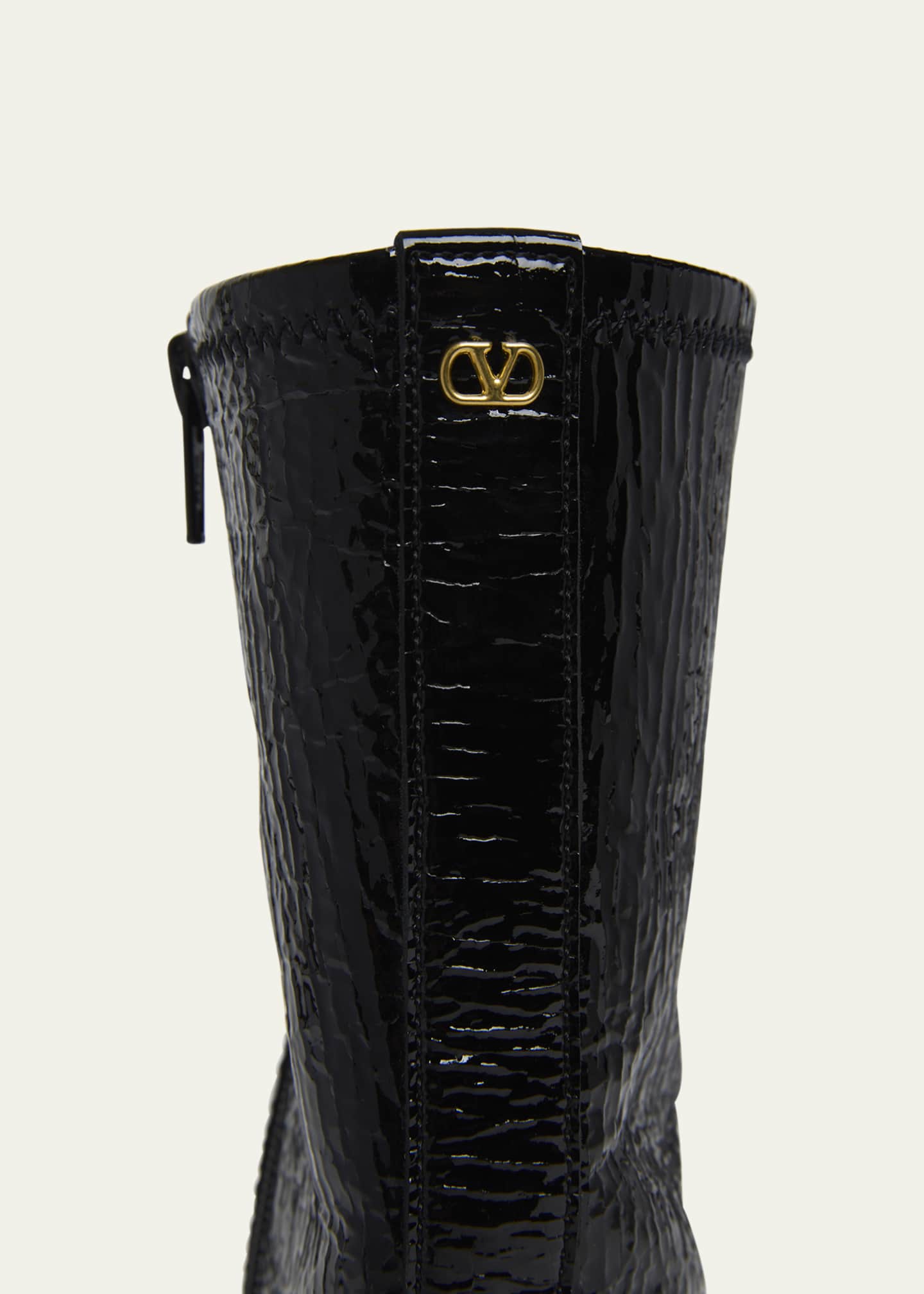 Valentino Garavani Men's Glovely Patent Zip Ankle Boots - Bergdorf