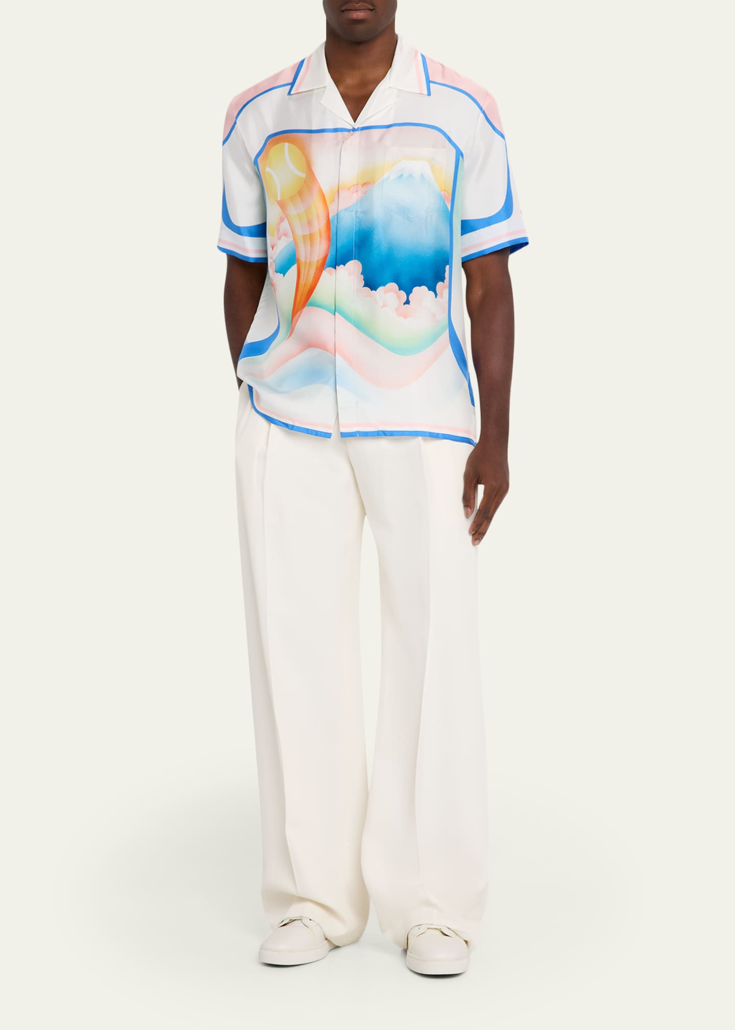 トップス FUJI DREAM SHORT SLEEVE SILK SHIRT Fuji Dream Short Sleeve Silk Shirt – Casablanca