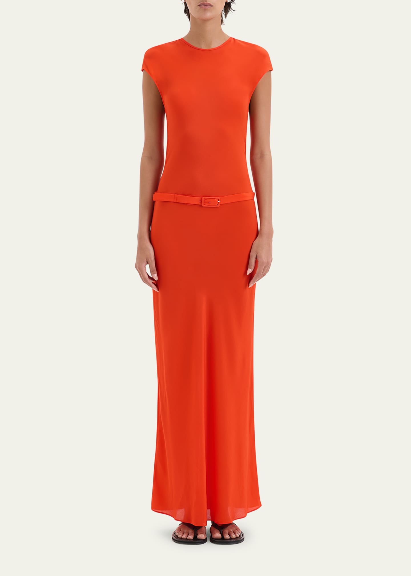 SIR Fresca Belted Silk Dress Image 2 of 5