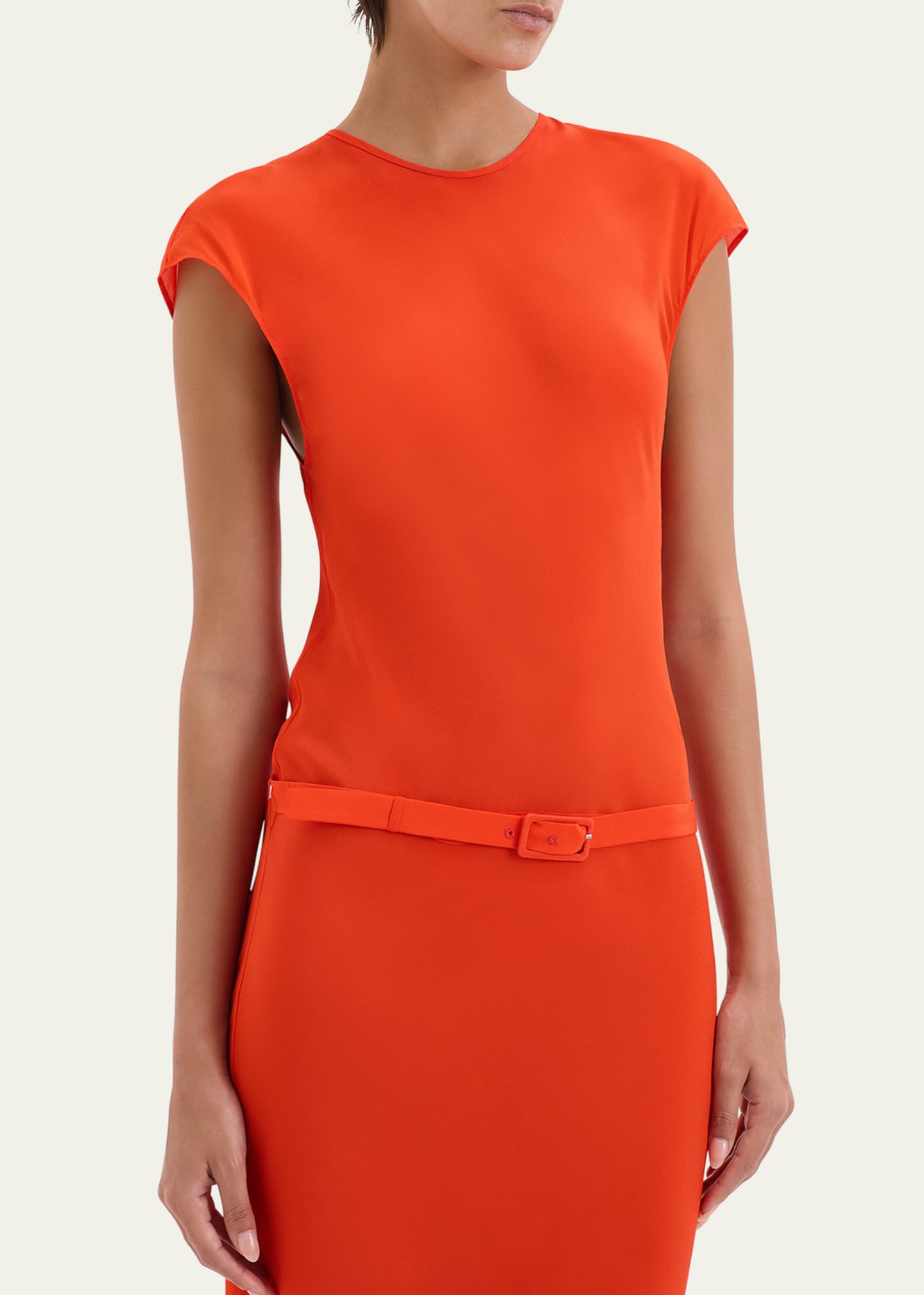 SIR Fresca Belted Silk Dress Image 5 of 5