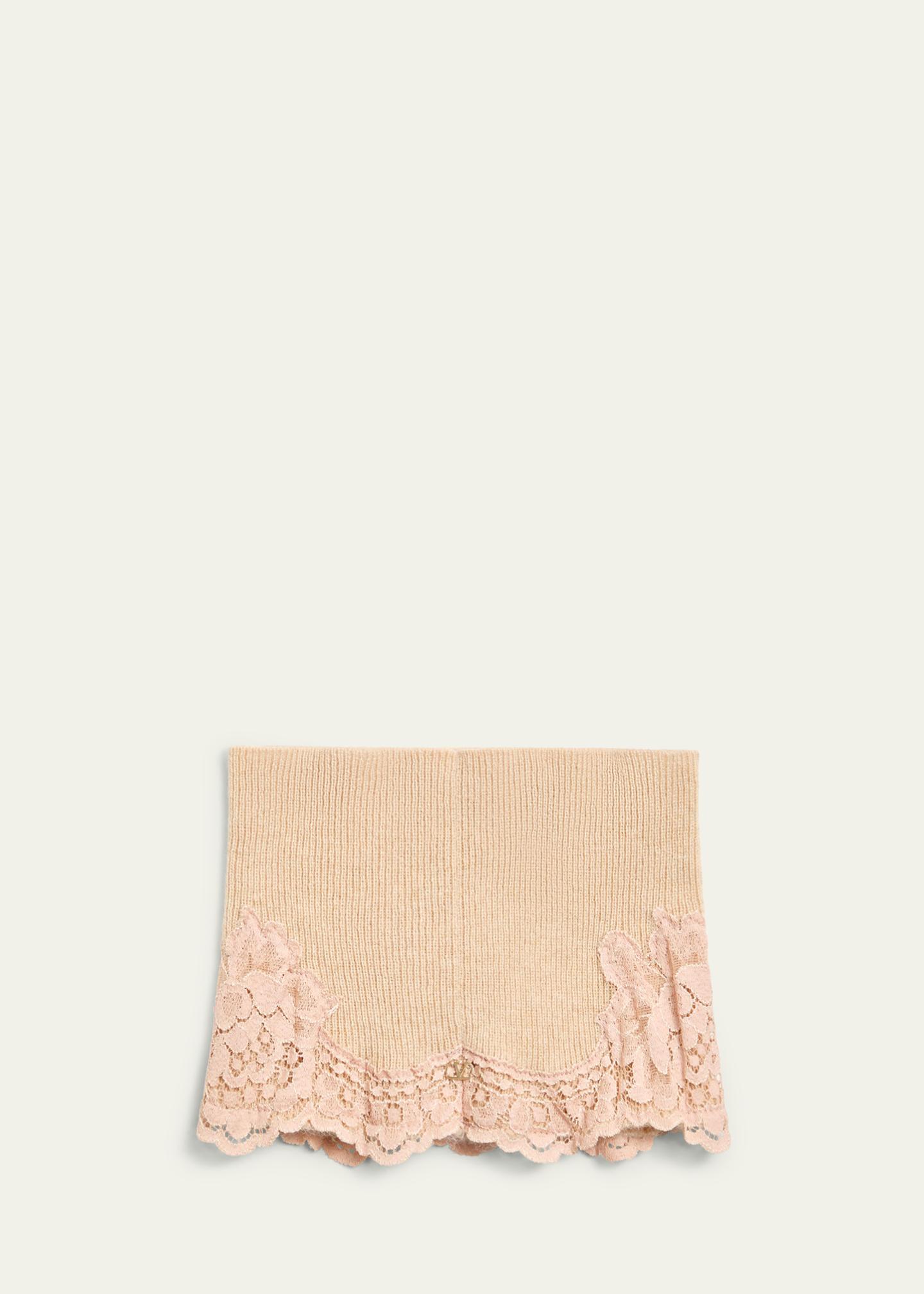Valentino Garavani VLogo Signature Cashmere & Lace Headband  display picture 2