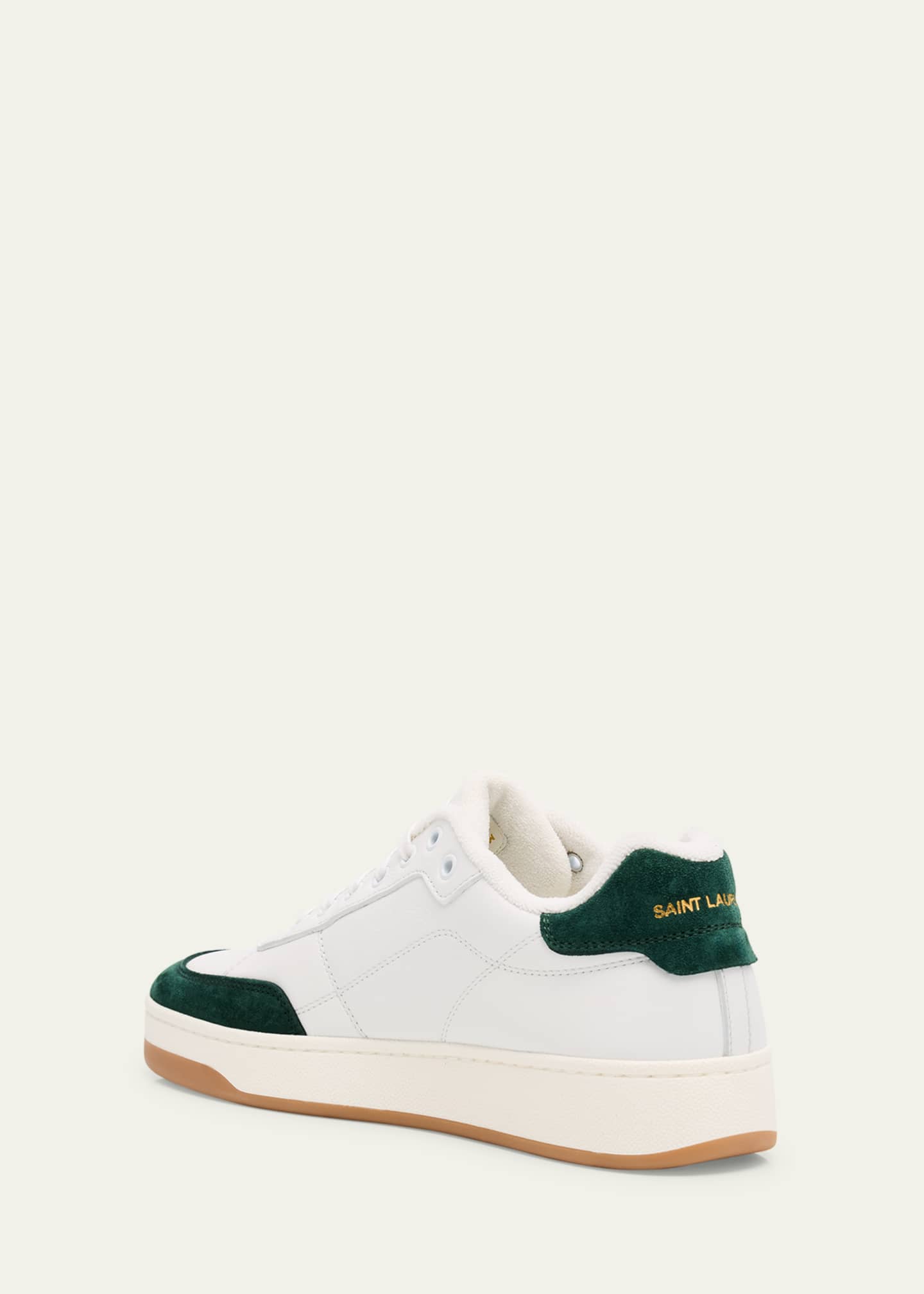 Saint Laurent Men's SL61 Leather and Suede Low-Top Sneakers Image 2 of 4
