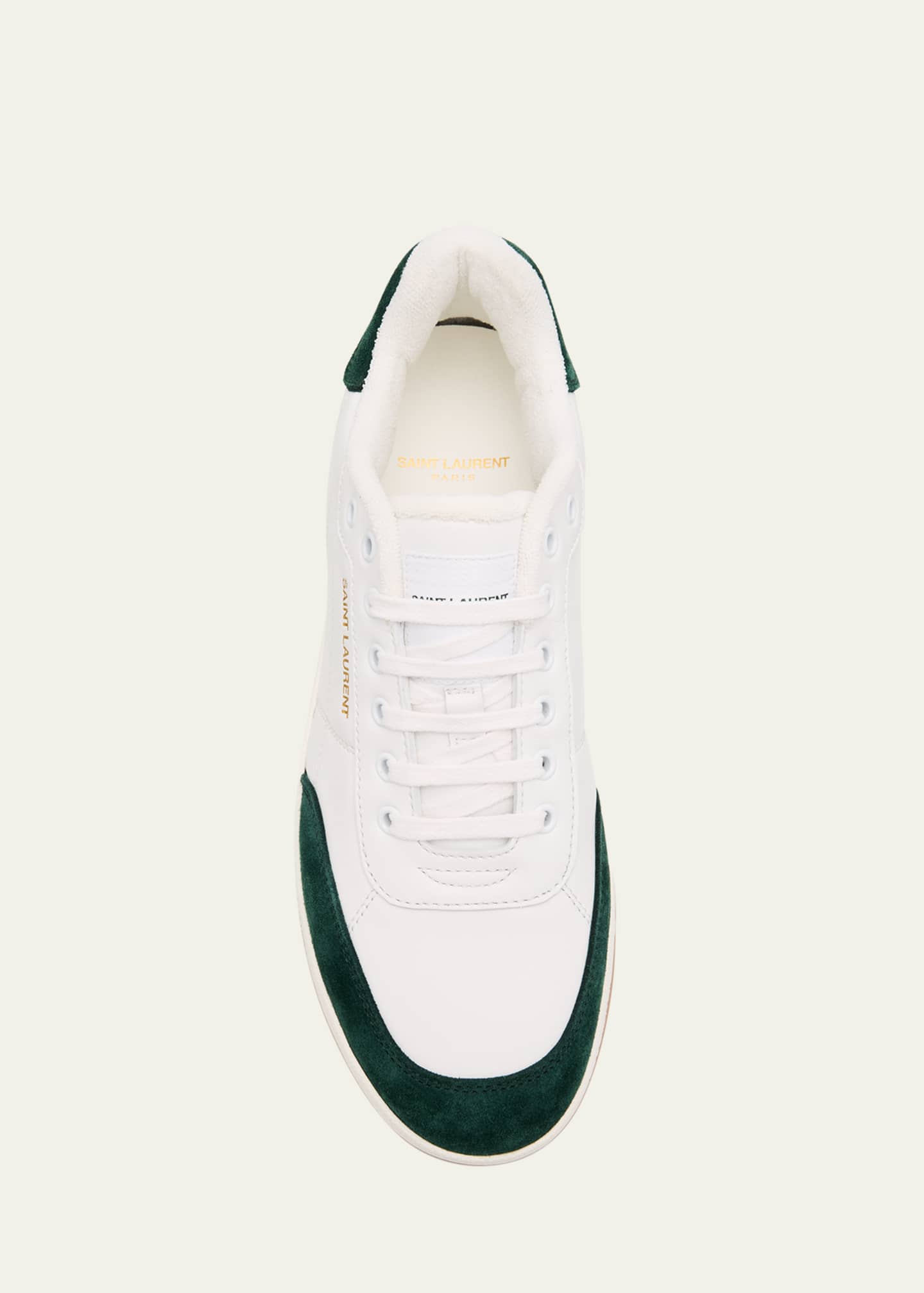 Saint Laurent Men's SL61 Leather and Suede Low-Top Sneakers Image 4 of 4