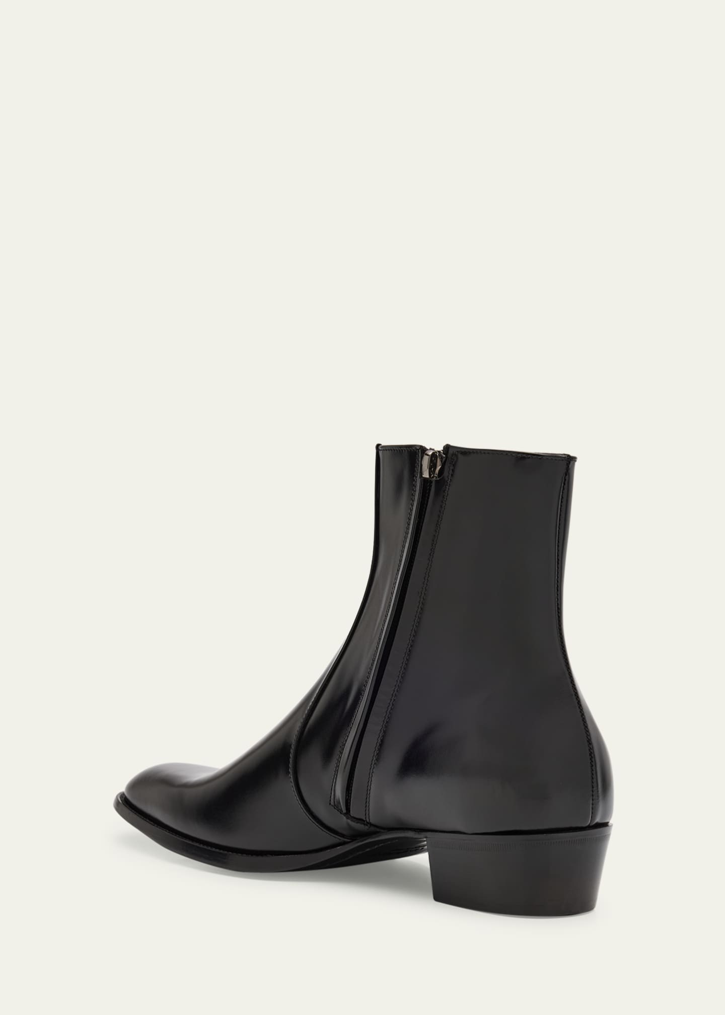 Saint Laurent Men's Roman 35 Leather Side-Zip Ankle Boots