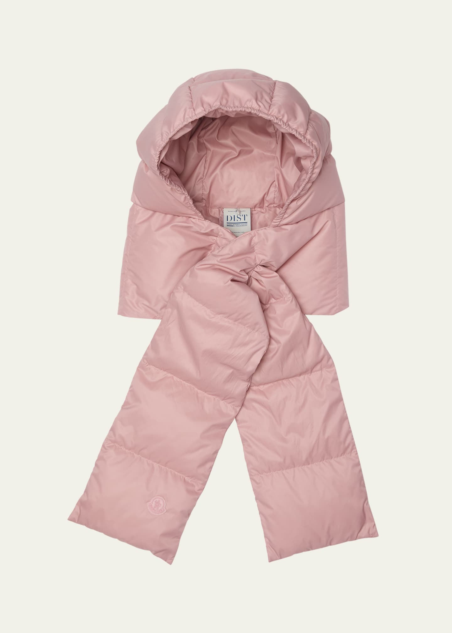 MONCLER モンクレール SCIARPA マフラー ピンクベージュ 無地 Moncler Hooded Down Scarf - Bergdorf Goodman