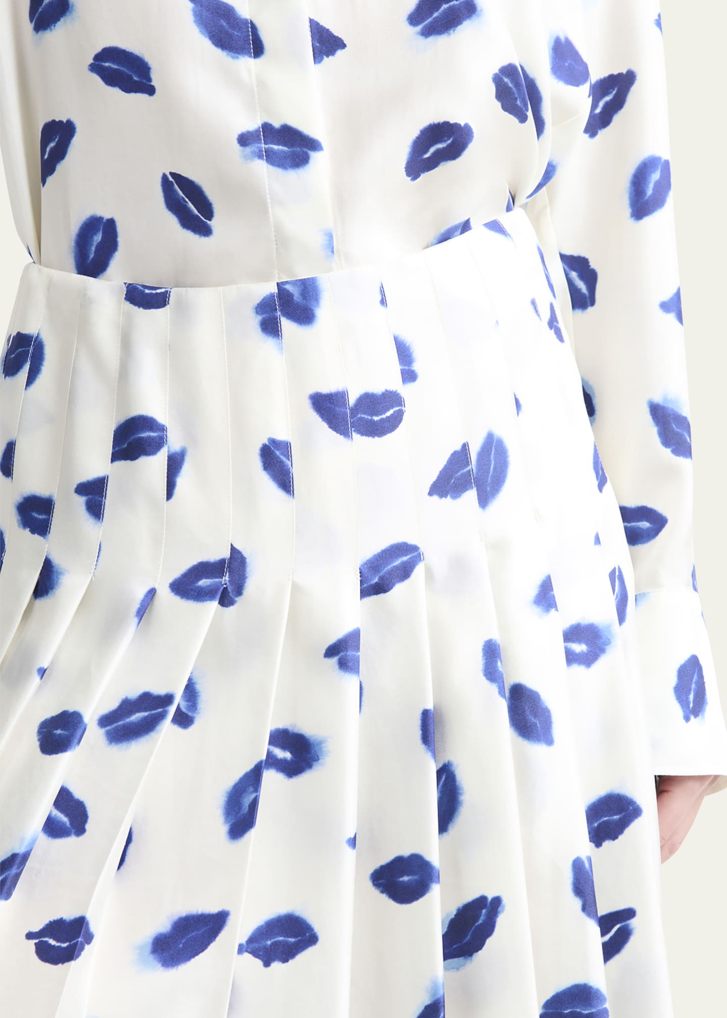 Altuzarra Monti Lip-Print Pleated Maxi Skirt Image 5 of 5