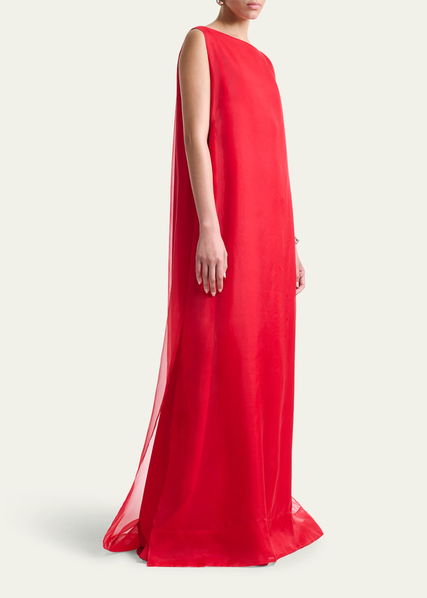Altuzarra Jools Layered Silk Maxi Shift Dress Image 4 of 5