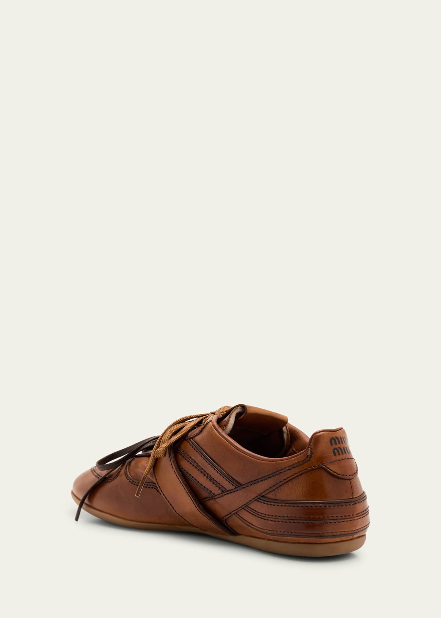 Allacciate Leather Buckle Low-Top Sneakers