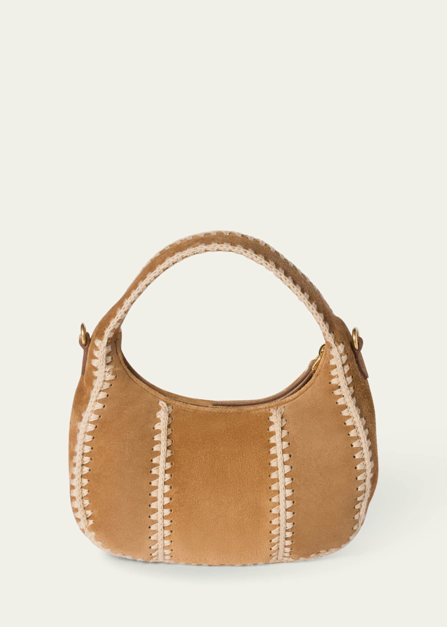 Wander Crochet Suede Shoulder Bag