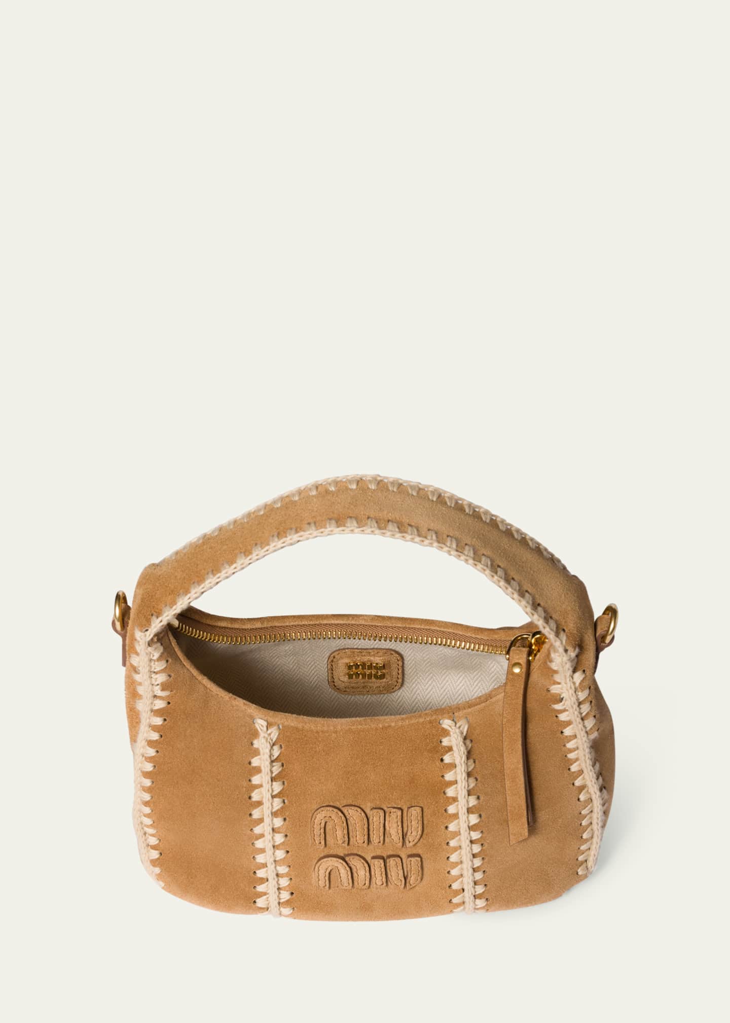 Wander Crochet Suede Shoulder Bag