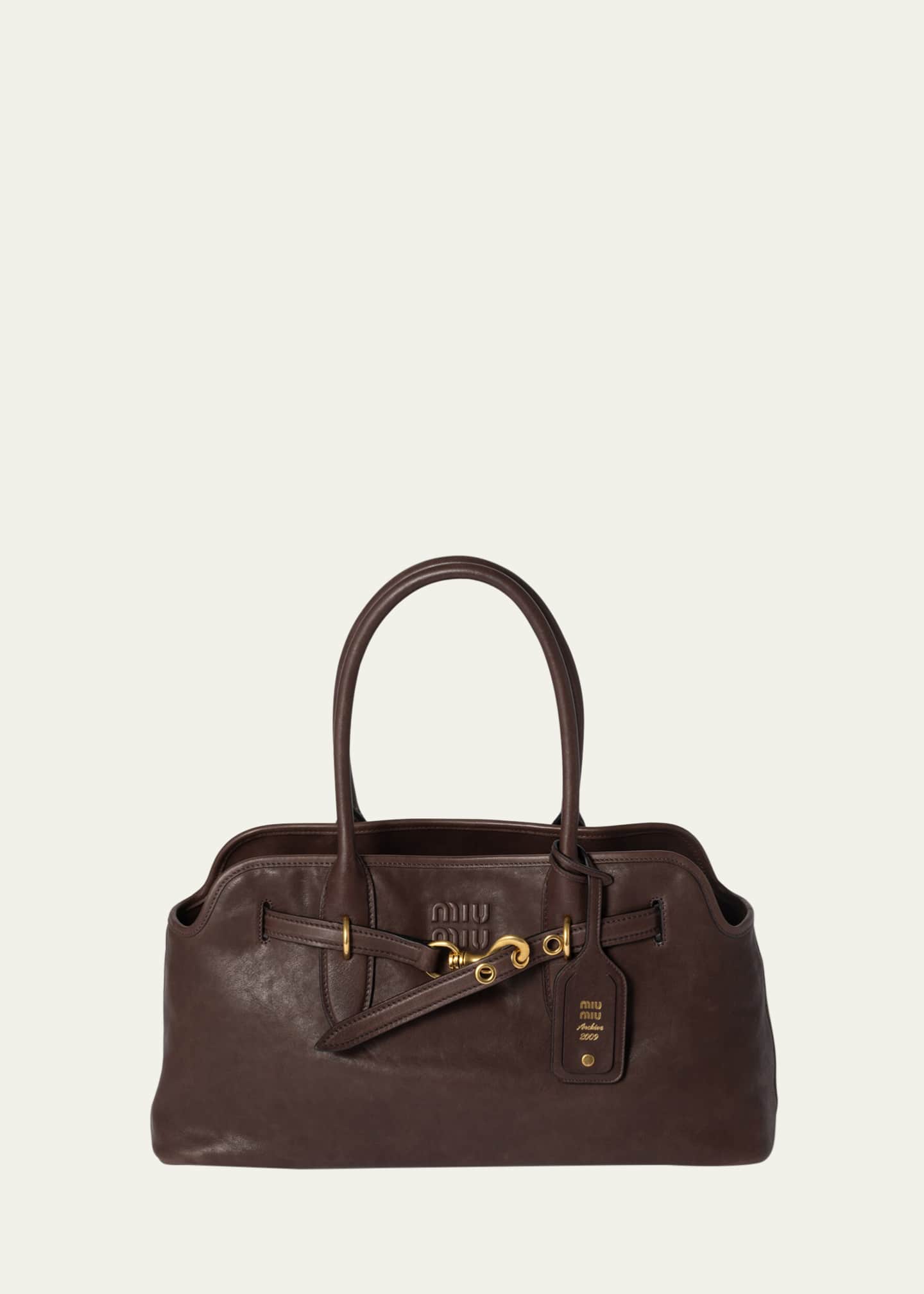 Miu Miu Aventure Lambskin Leather Shoulder Bag - Bergdorf