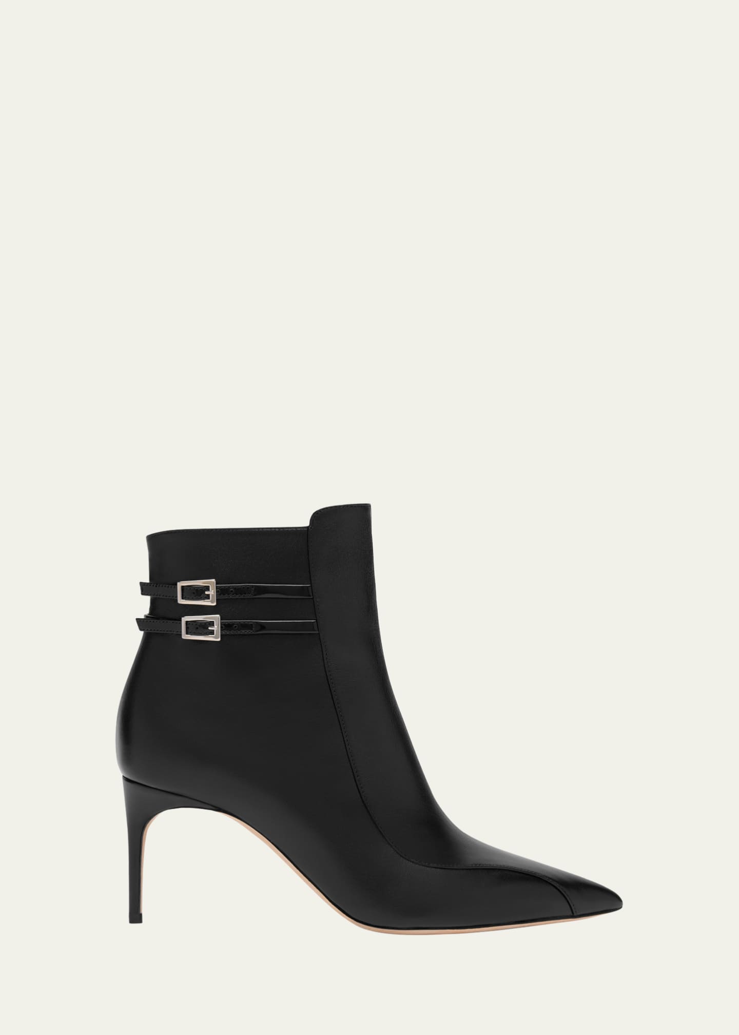 Malone Souliers Giordana Nappa Leather Double-Buckle Booties