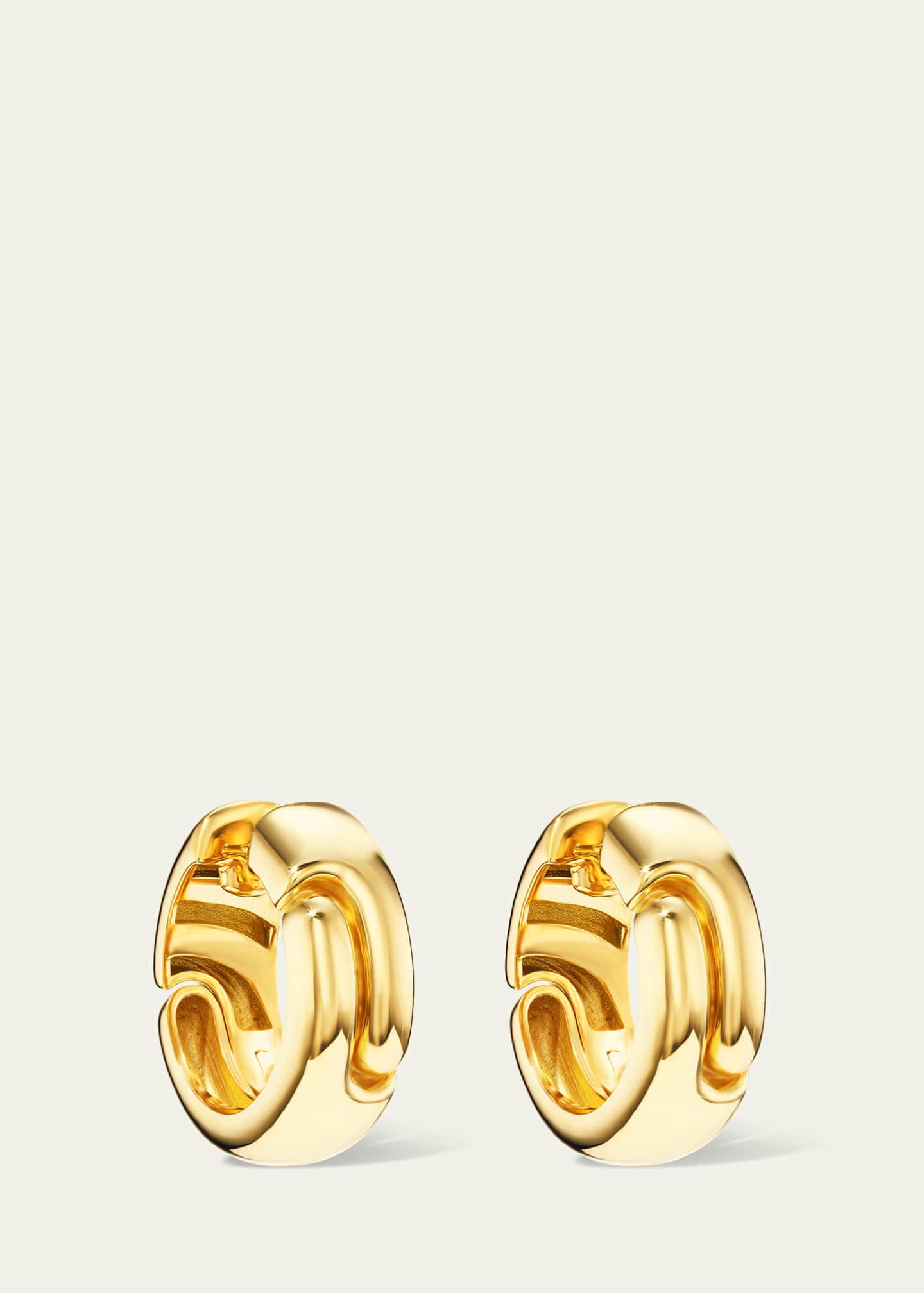Pamela Zamore 18K Yellow Gold Holos Round Hoop Earrings Image 3 of 3