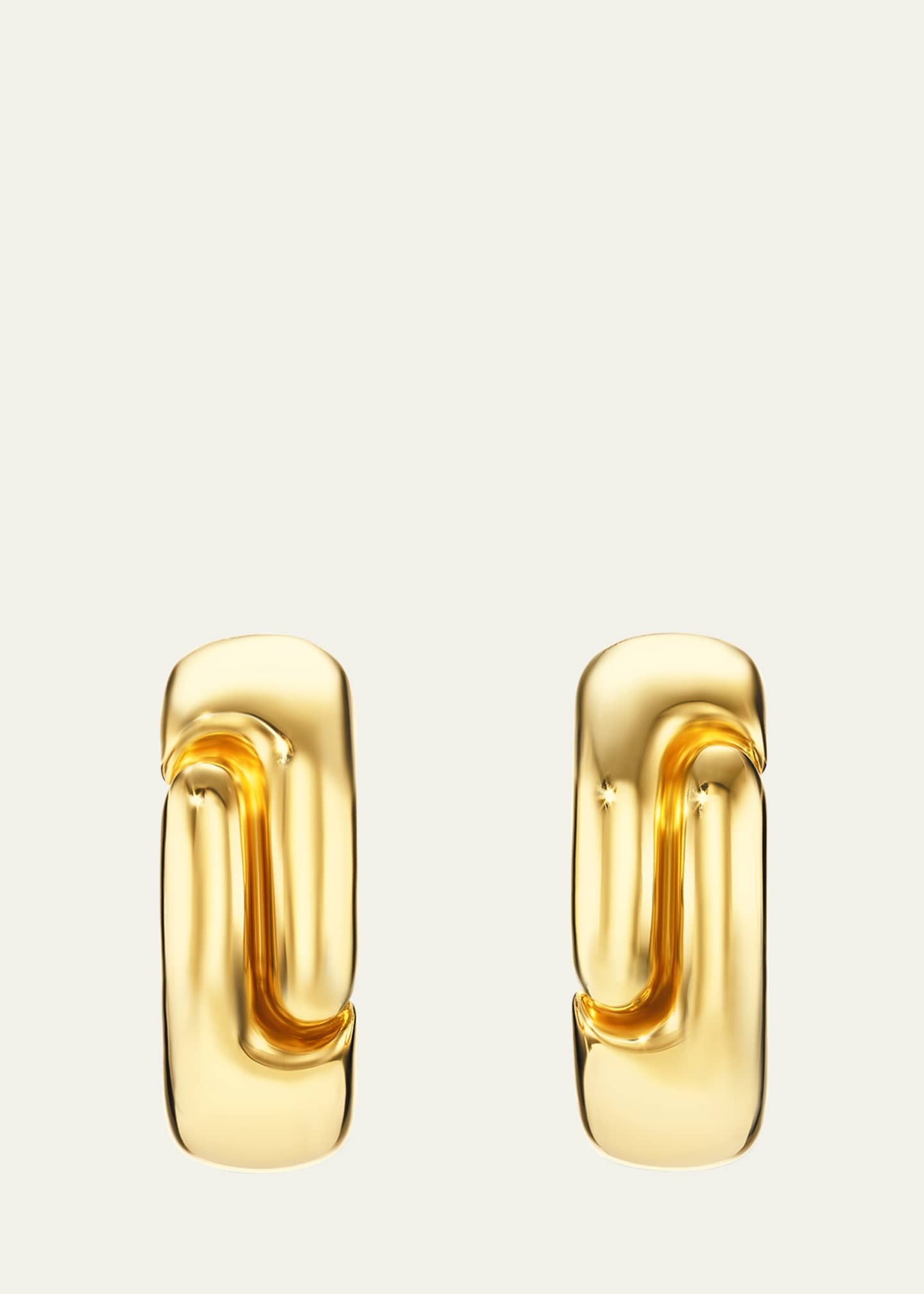 Pamela Zamore 18K Yellow Gold Holos Round Hoop Earrings Image 1 of 3