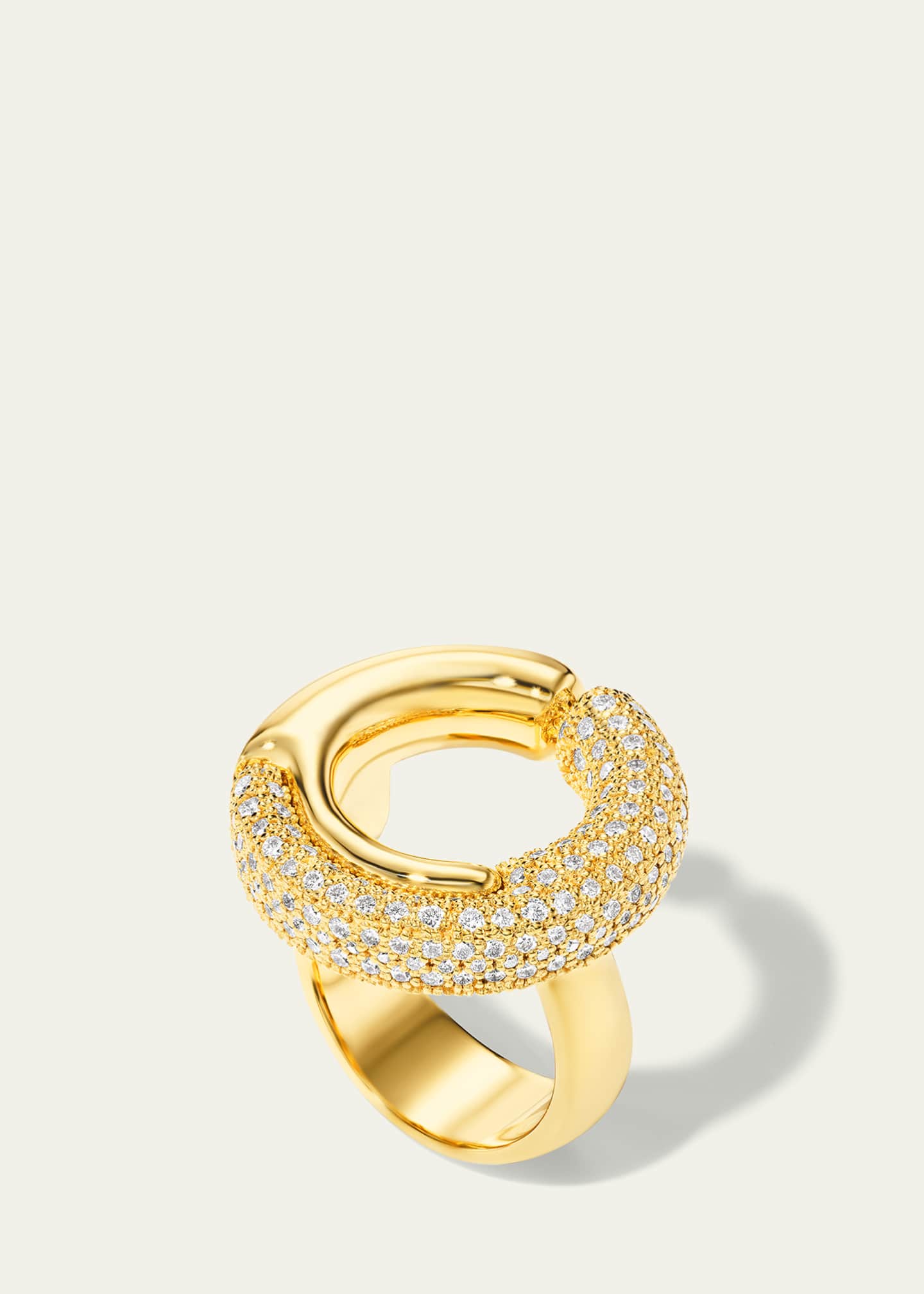 Pamela Zamore 18K Yellow Gold Holos Cocktail Ring with Diamonds Image 2 of 2