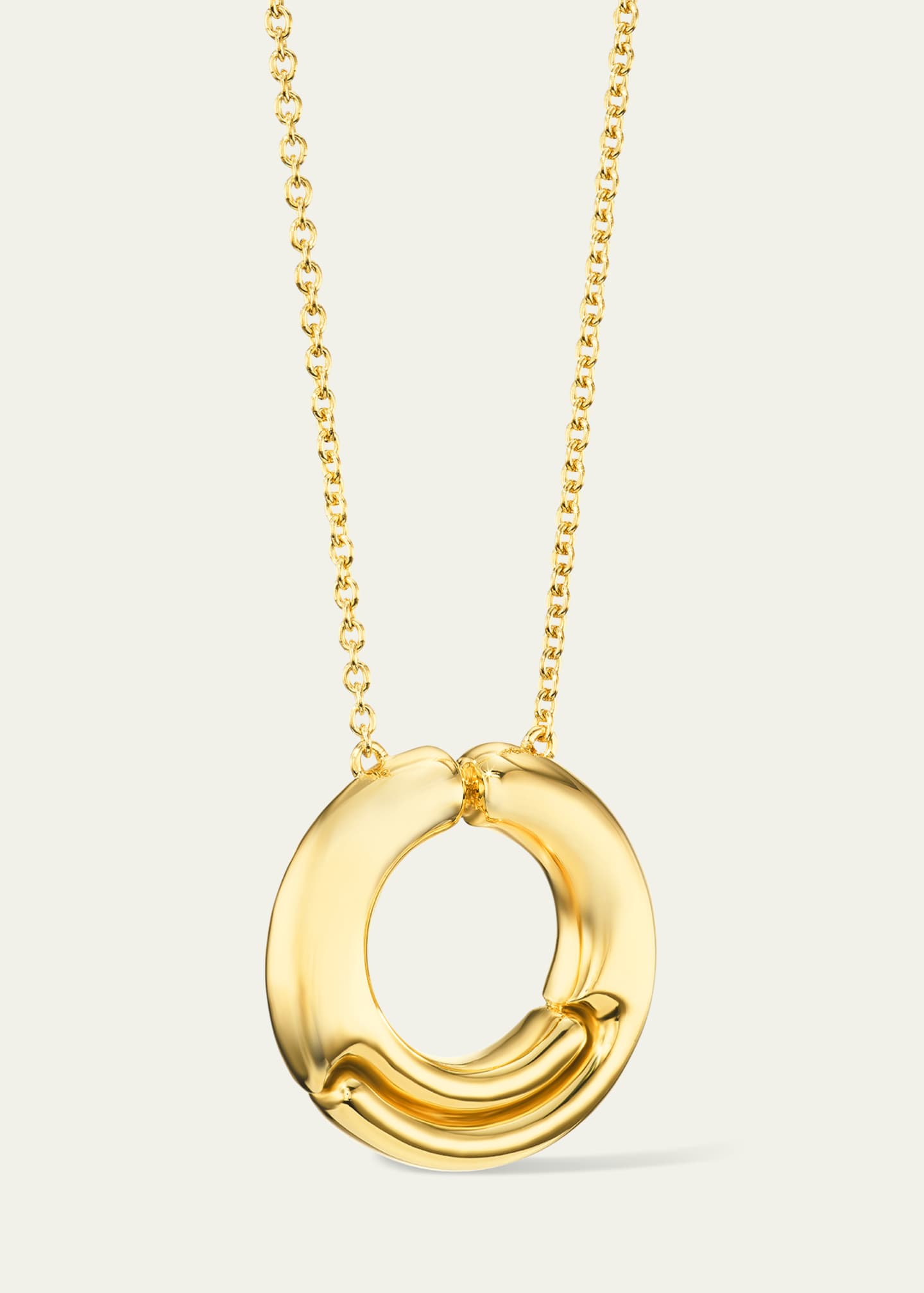 Pamela Zamore 18K Yellow Gold Holos Circle Necklace Image 2 of 2