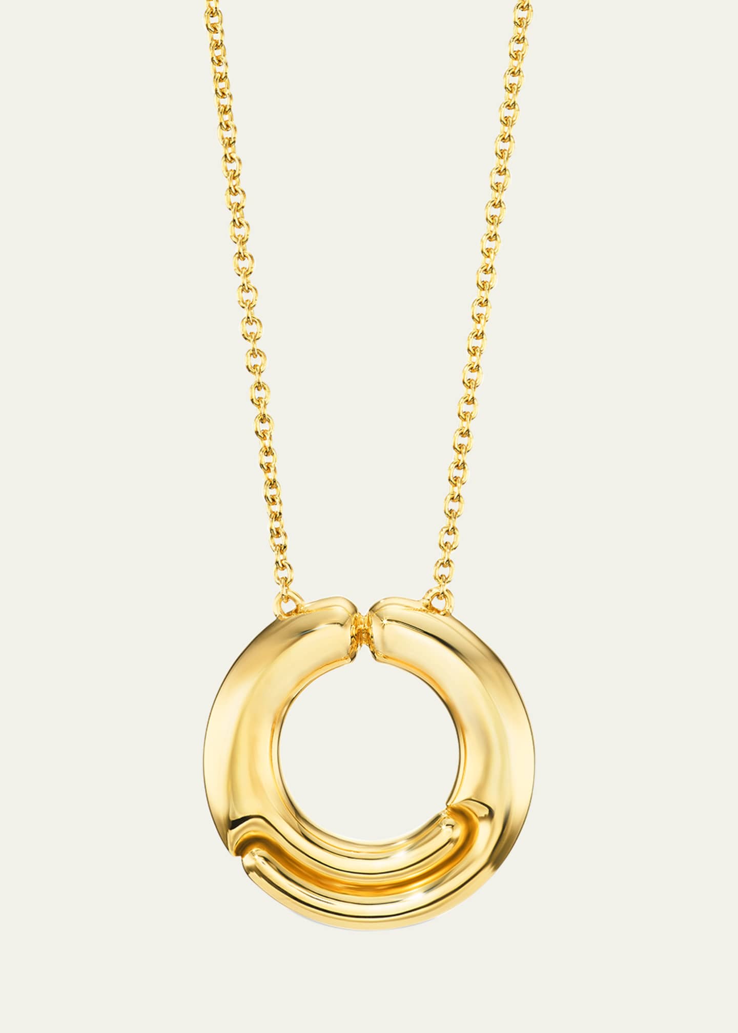 Pamela Zamore 18K Yellow Gold Holos Circle Necklace Image 1 of 2