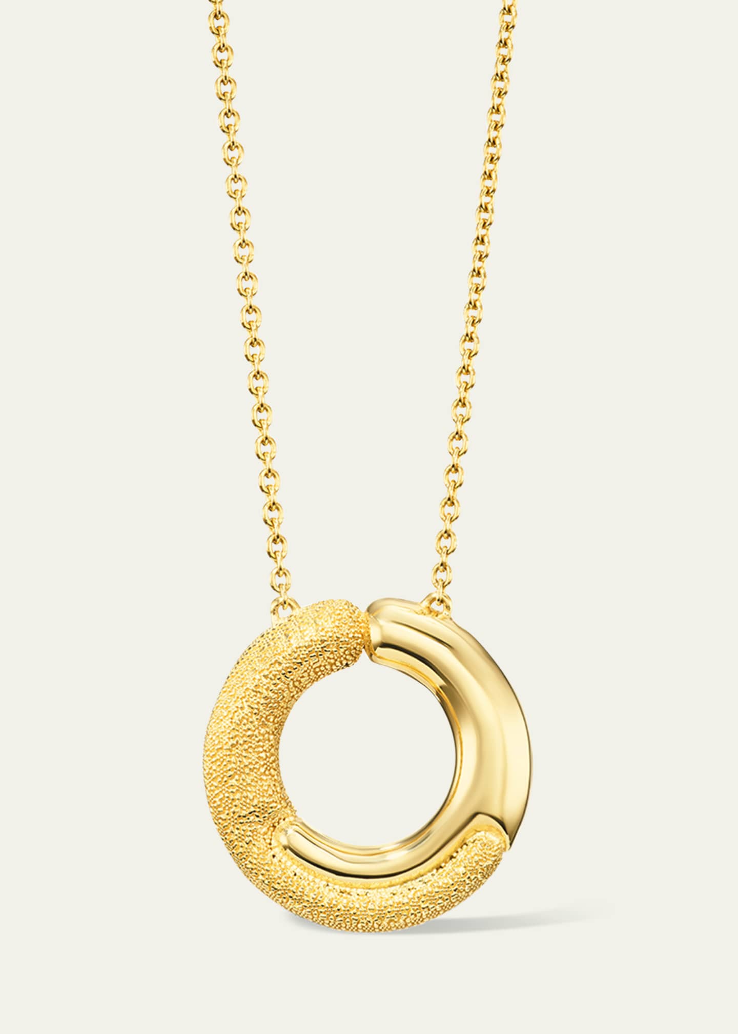 Pamela Zamore 18K Yellow Gold Holos Circle Necklace with Diamonds Image 3 of 3