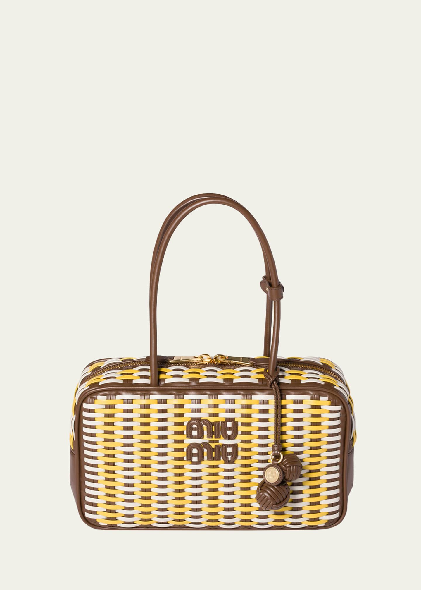 【MIU MIU】BEAU LEATHER TOP-HANDLE BAG Miu Miu Beau Leather top-handle Bag | Green | FARFETCH
