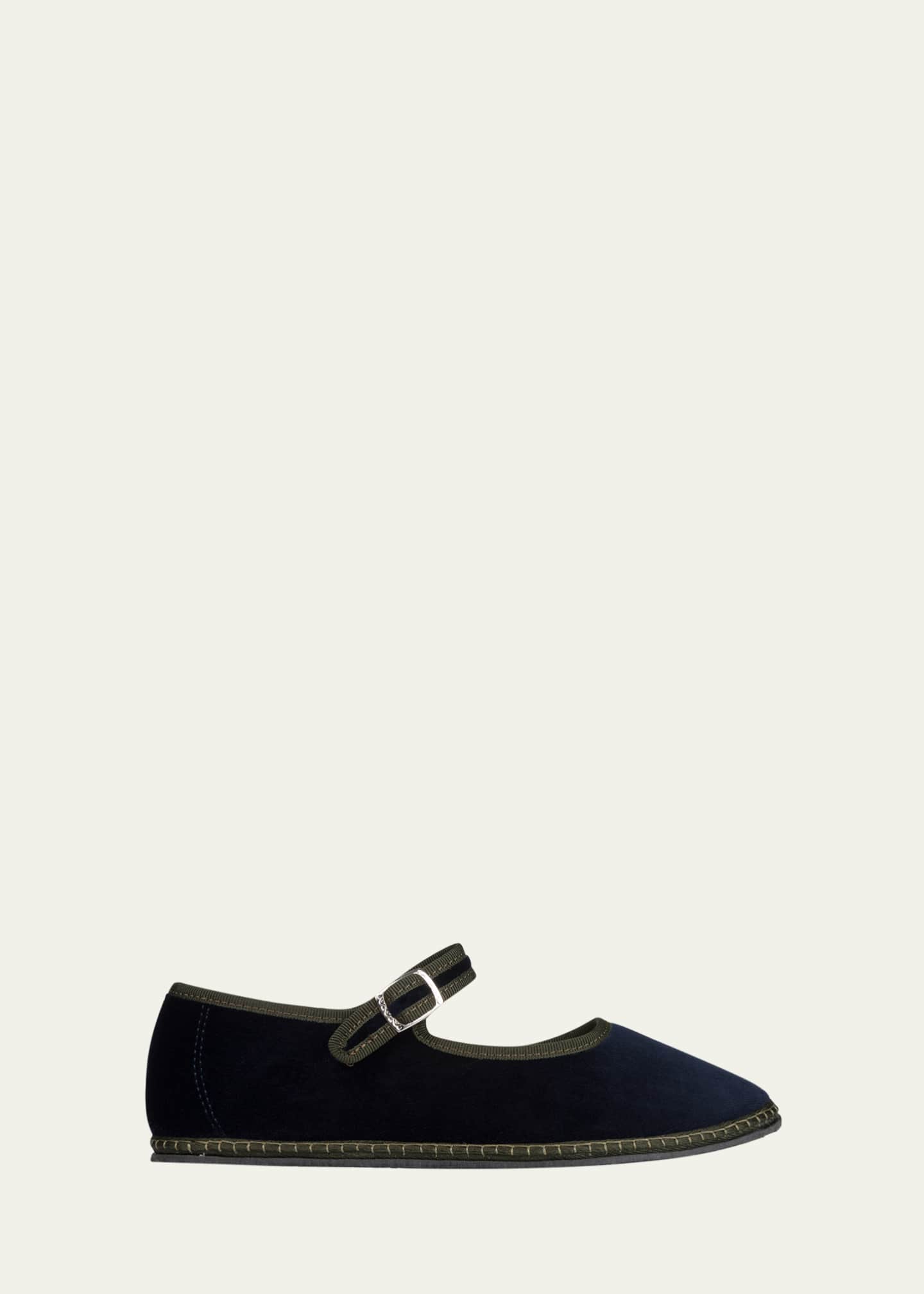 Vibi Venezia Velvet Mary Jane Ballerina Flats