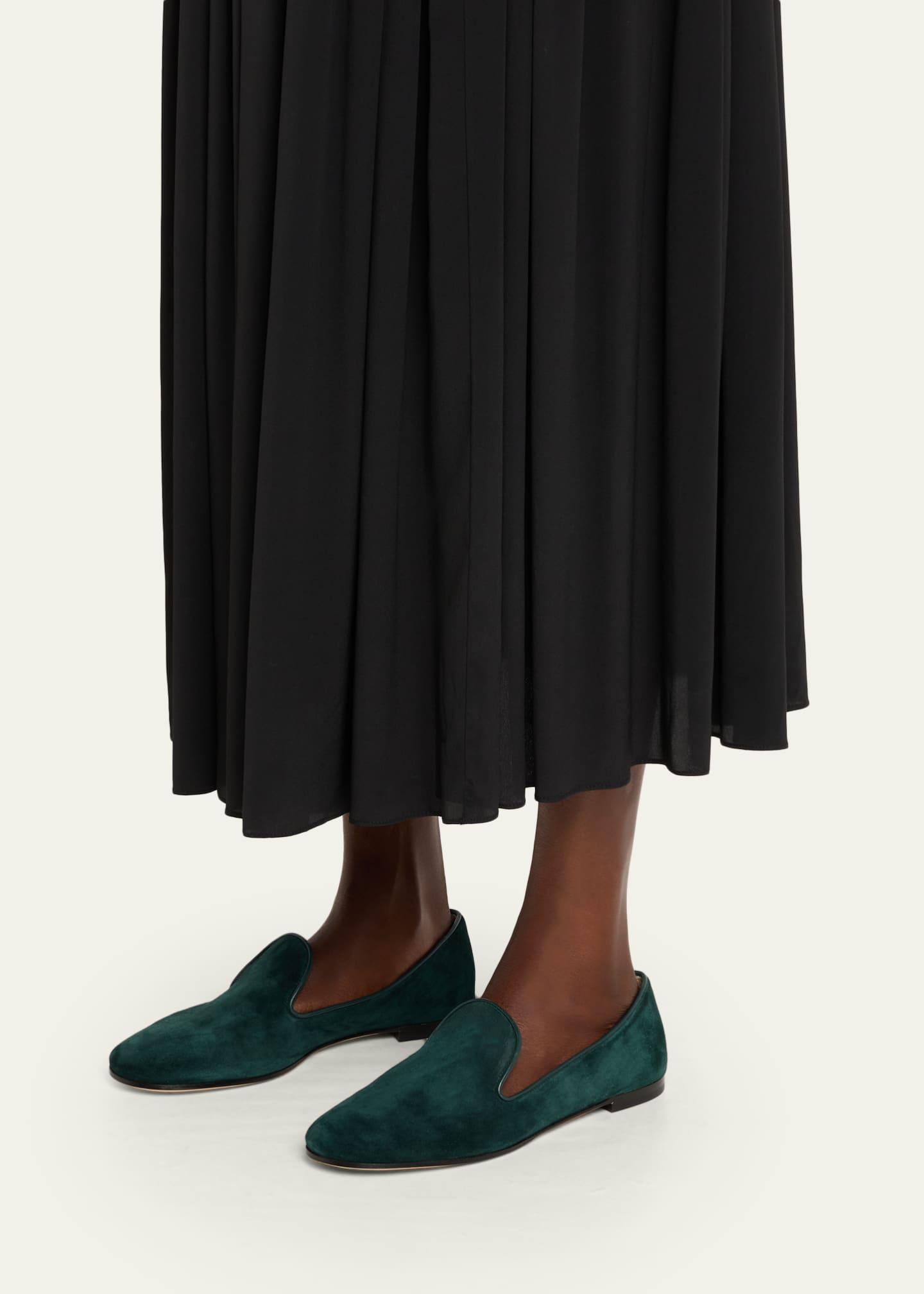 Gianvito Rossi Suede Slip-On Loafers - Bergdorf Goodman