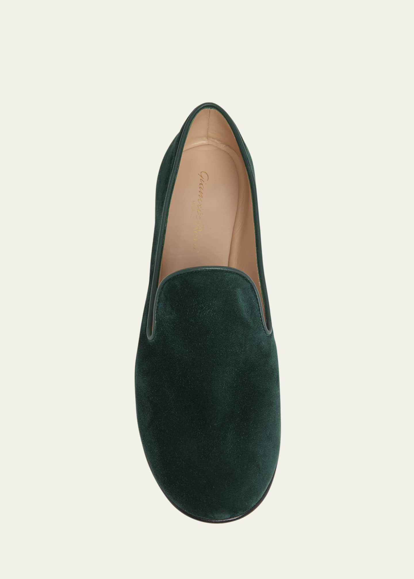 Gianvito Rossi Suede Slip-On Loafers - Bergdorf Goodman