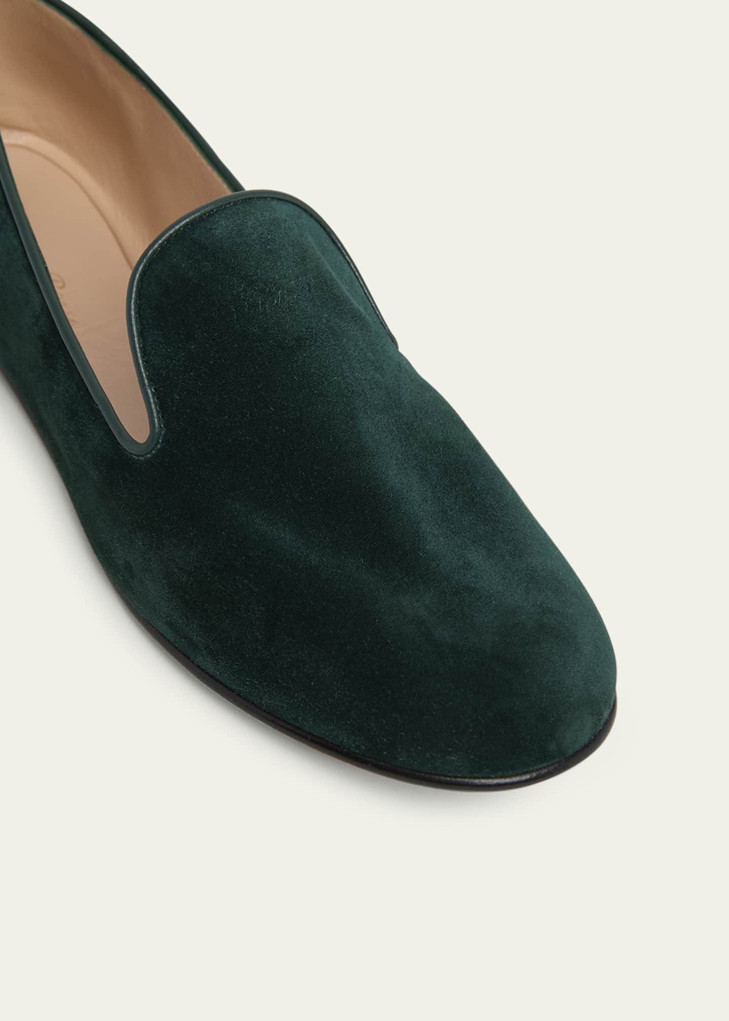 Gianvito Rossi Suede Slip-On Loafers - Bergdorf Goodman