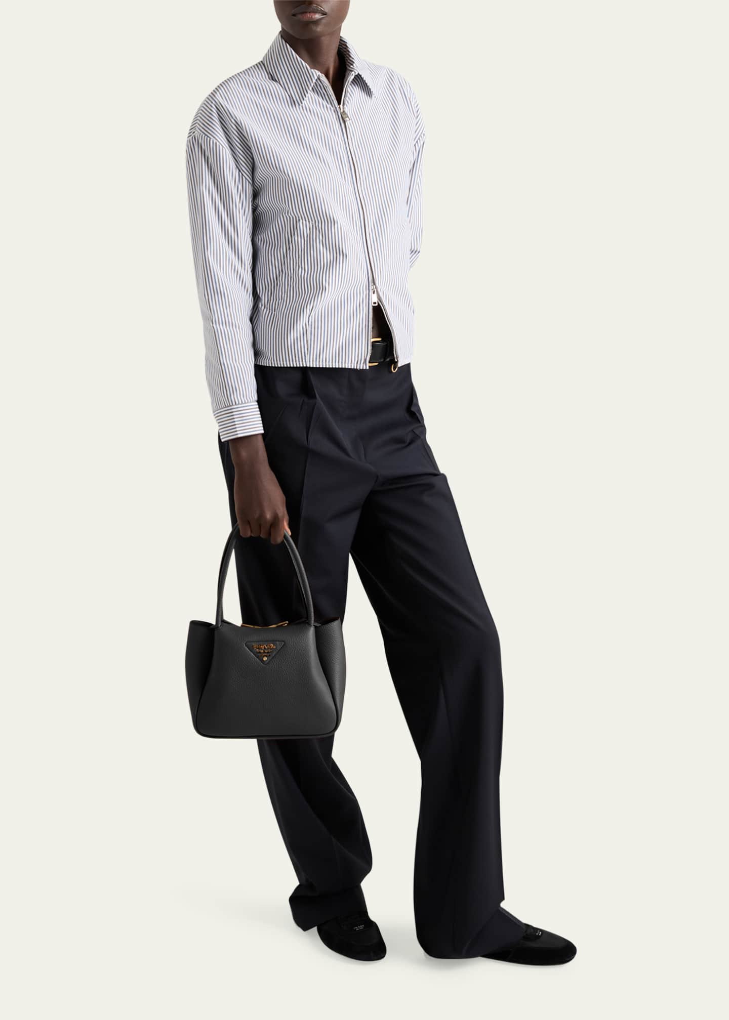 Prada Soft Leather Shoulder Bag Image 5 of 5